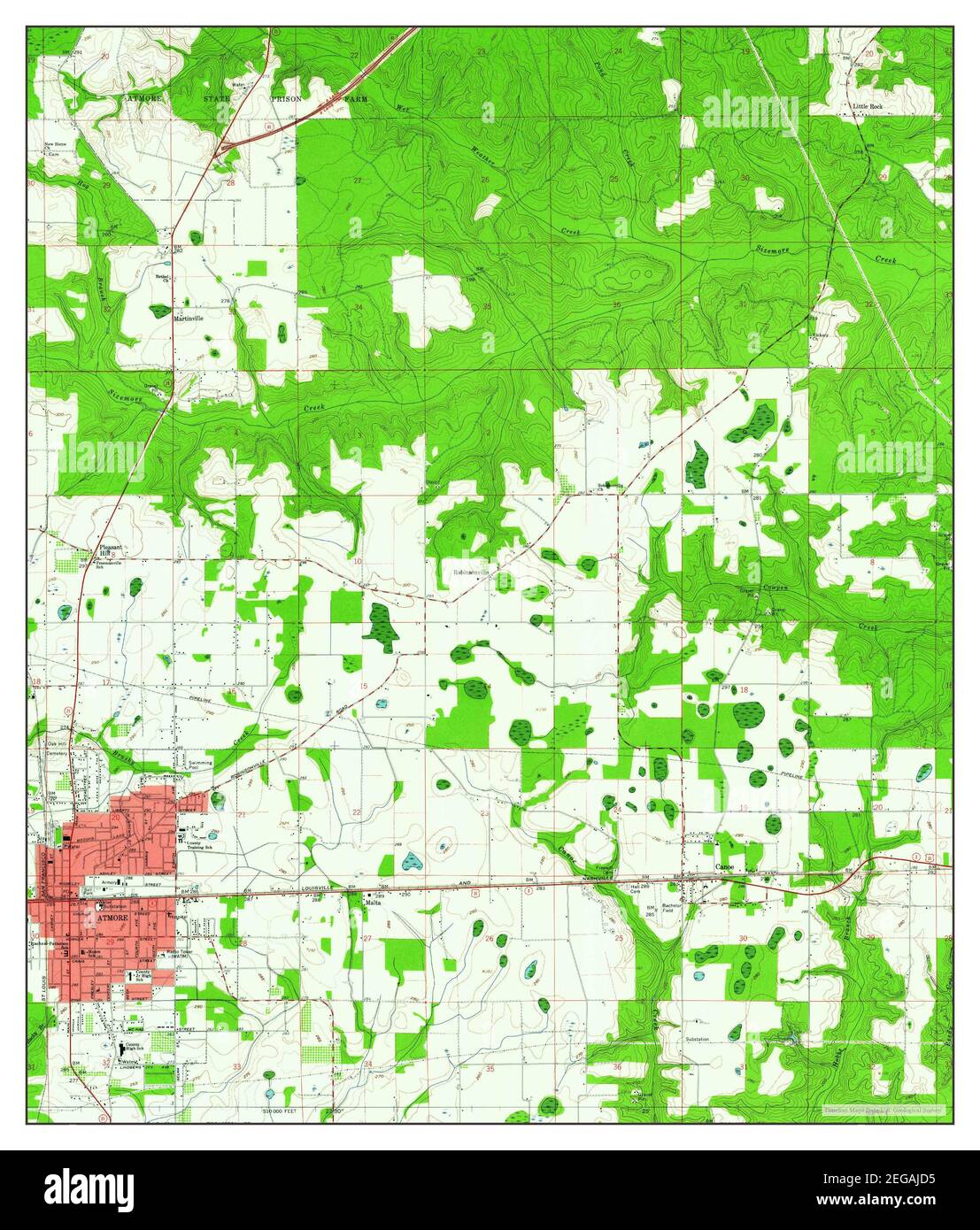 Map Of Atmore Alabama Atmore, Alabama, Map 1960, 1:24000, United States Of America By Timeless  Maps, Data U.s. Geological Survey Stock Photo - Alamy