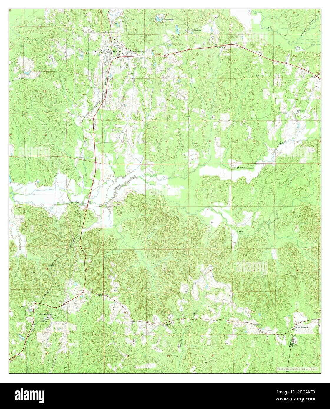 Beatrice, Alabama, map 1971, 124000, United States of America by