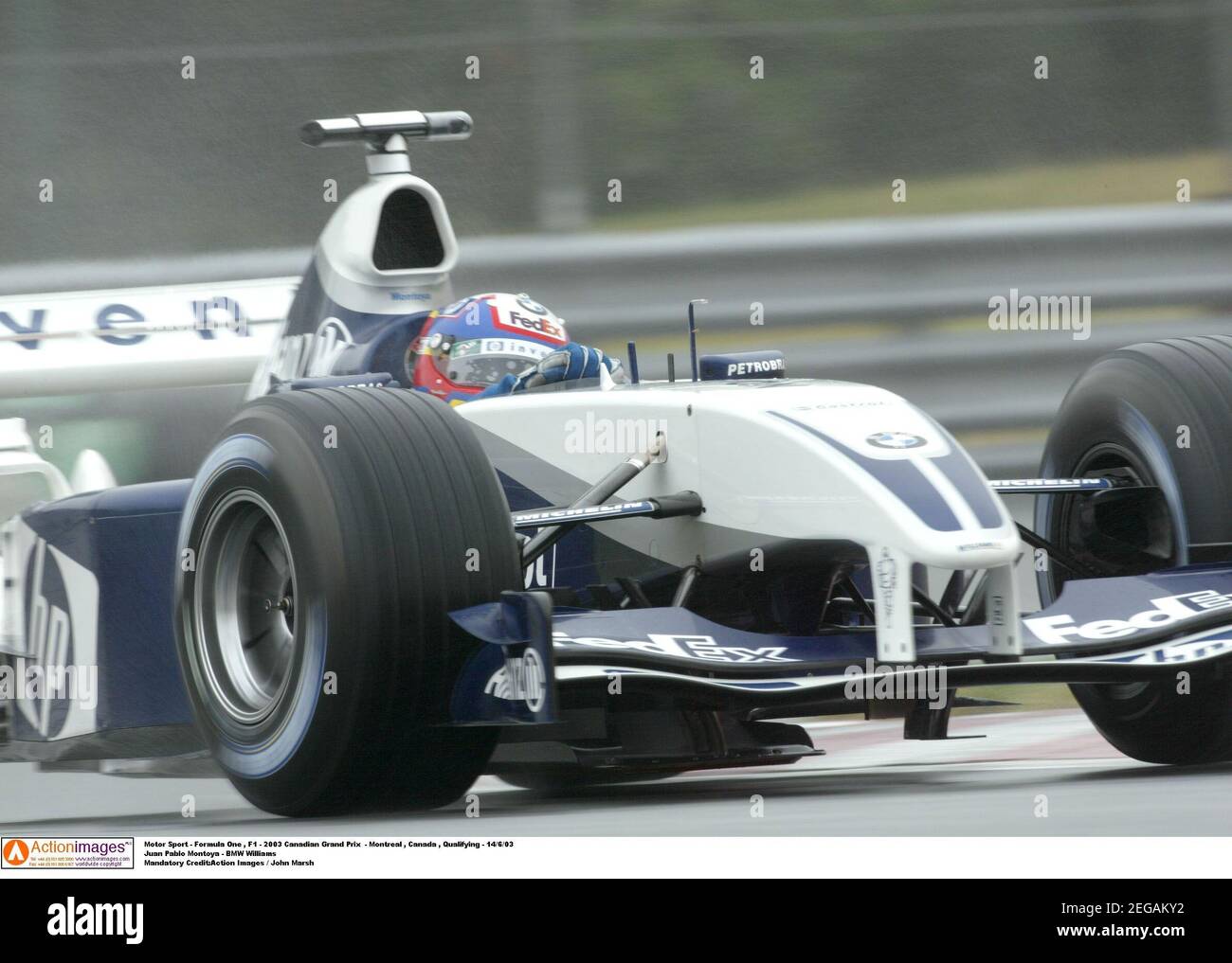 Motor Sport Formula One F1 03 Canadian Grand Prix Montreal Canada Qualifying 14 6 03 Juan Pablo Montoya Bmw Williams Mandatory Credit Action Images John Marsh Stock Photo Alamy Motor Sport Formula One F1 03 Canadian Grand Prix Montreal Canada Qualifying 14 6 03 Juan Pablo Montoya Bmw Williams Mandatory Credit Action Images John Marsh Stock Photo Alamy