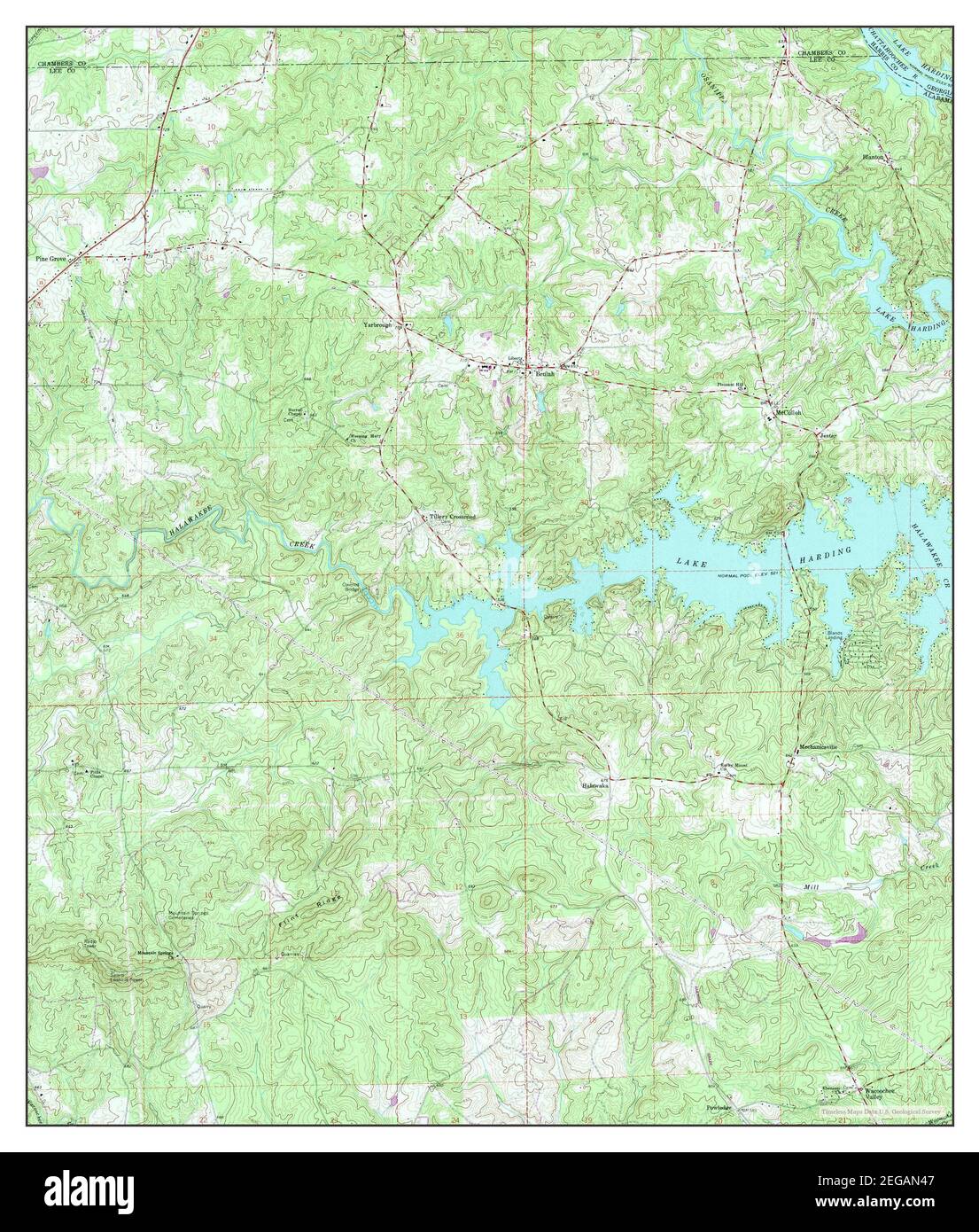 Beulah, Alabama, map 1965, 124000, United States of America by Timeless Maps, data U.S