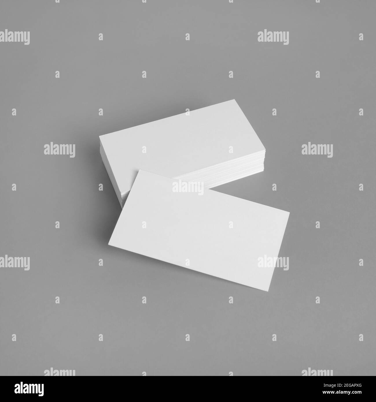 Photo of blank business cards on gray background. Template for ID Stock Photo Alamy