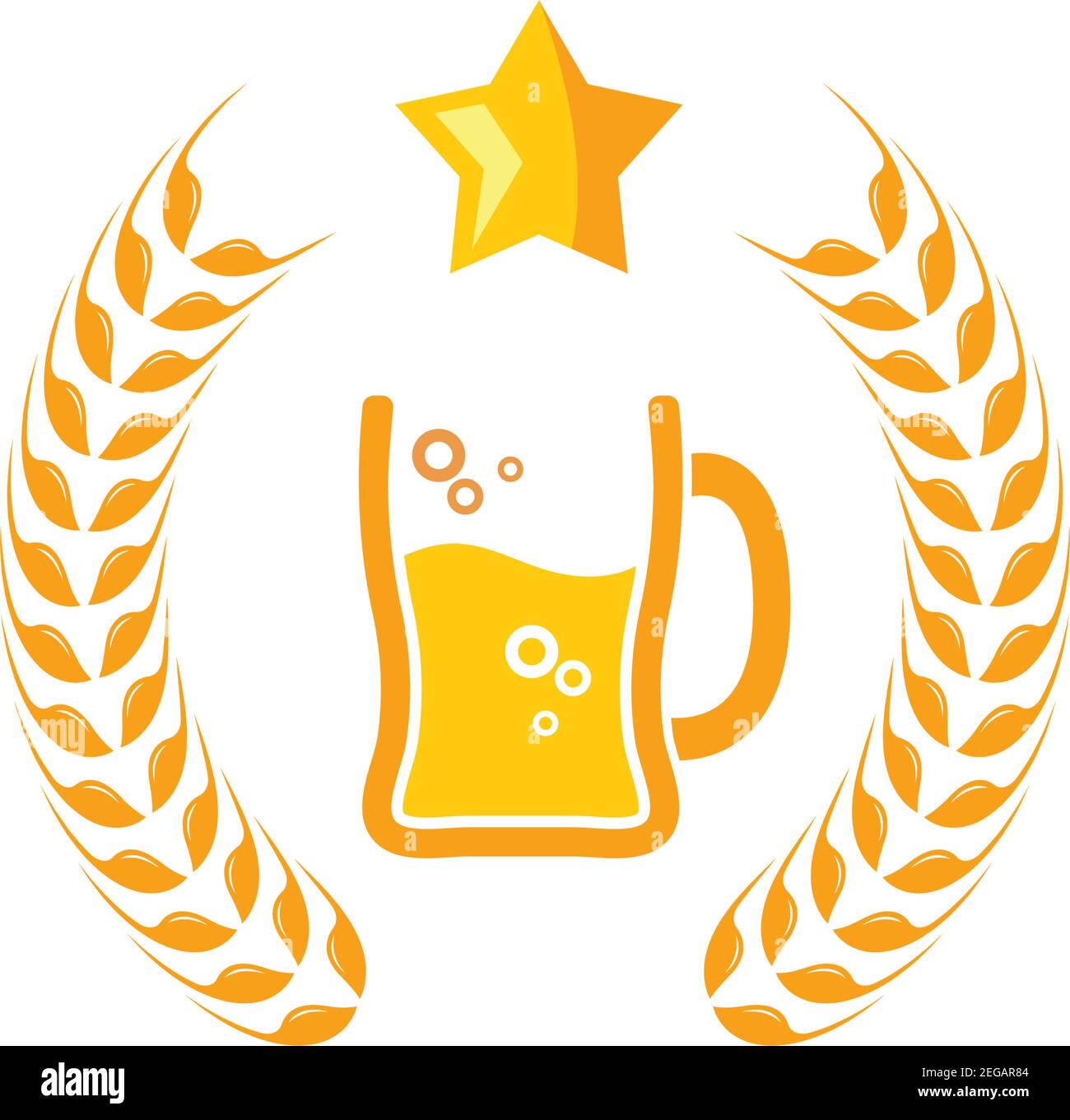 beer logo icon vector illustration design template Stock Vector Image