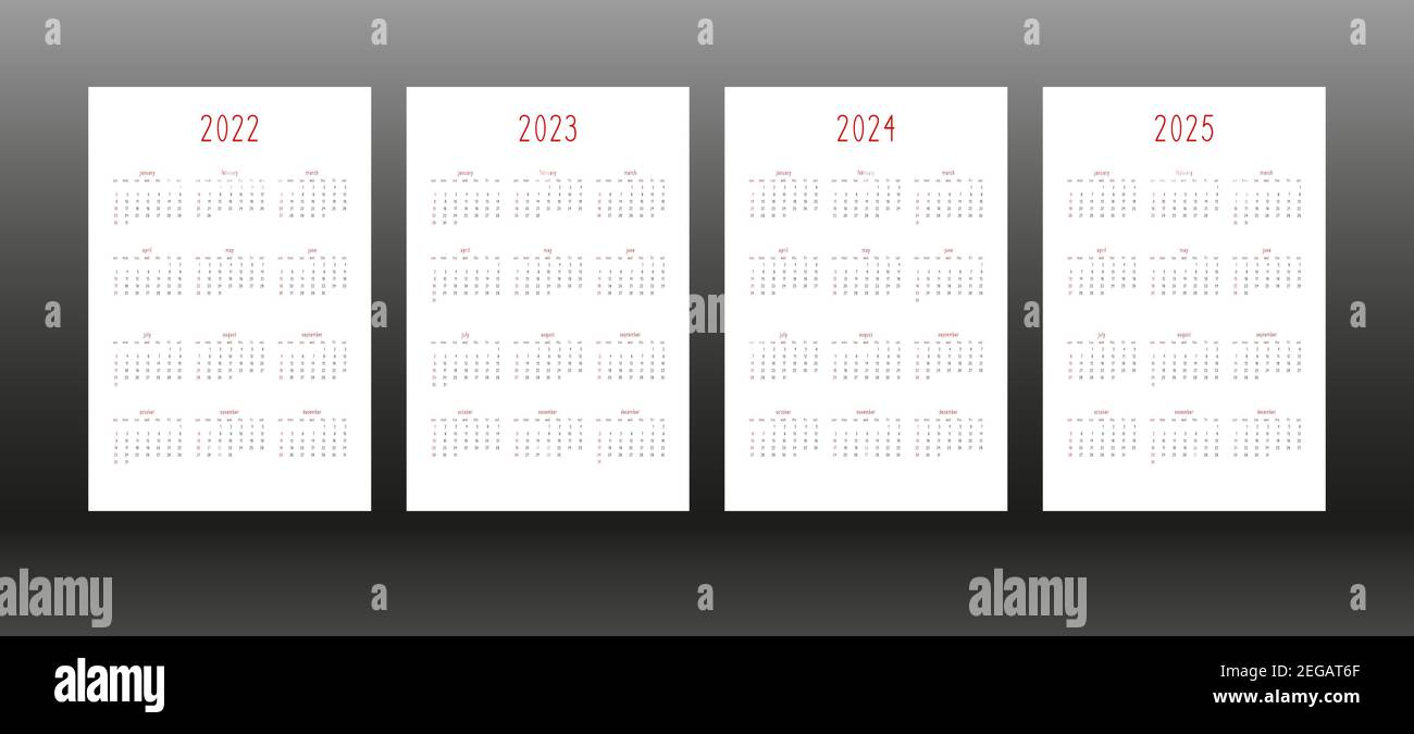 2022 2023 2025 2025 calendar for personal planner diary notebook, cute