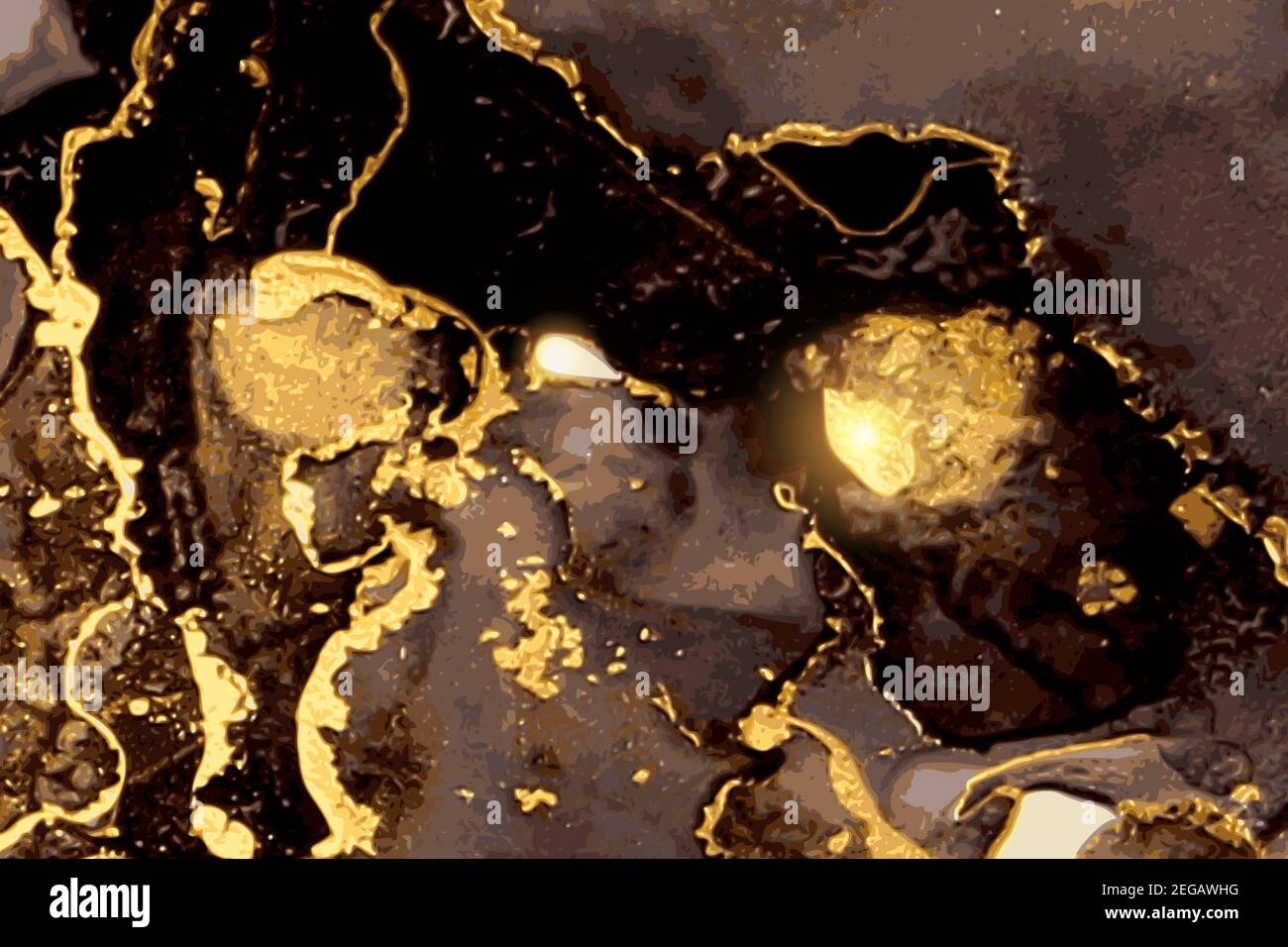 Black and gold marble pattern. Alcohol ink technique stone texture ...