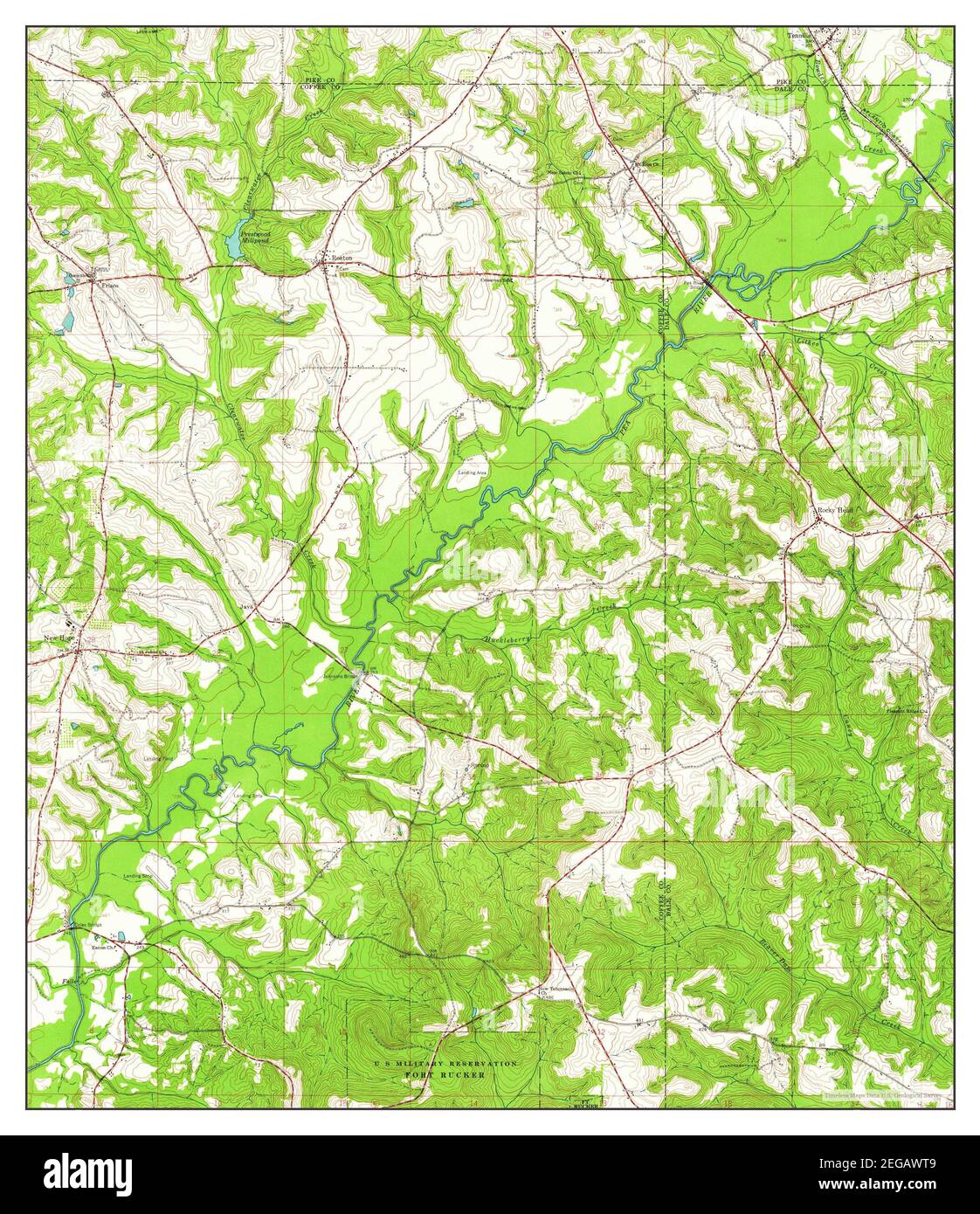 Brundidge SE, Alabama, map 1960, 1:24000, United States of America by Timeless Maps, data U.S. Geological Survey Stock Photo