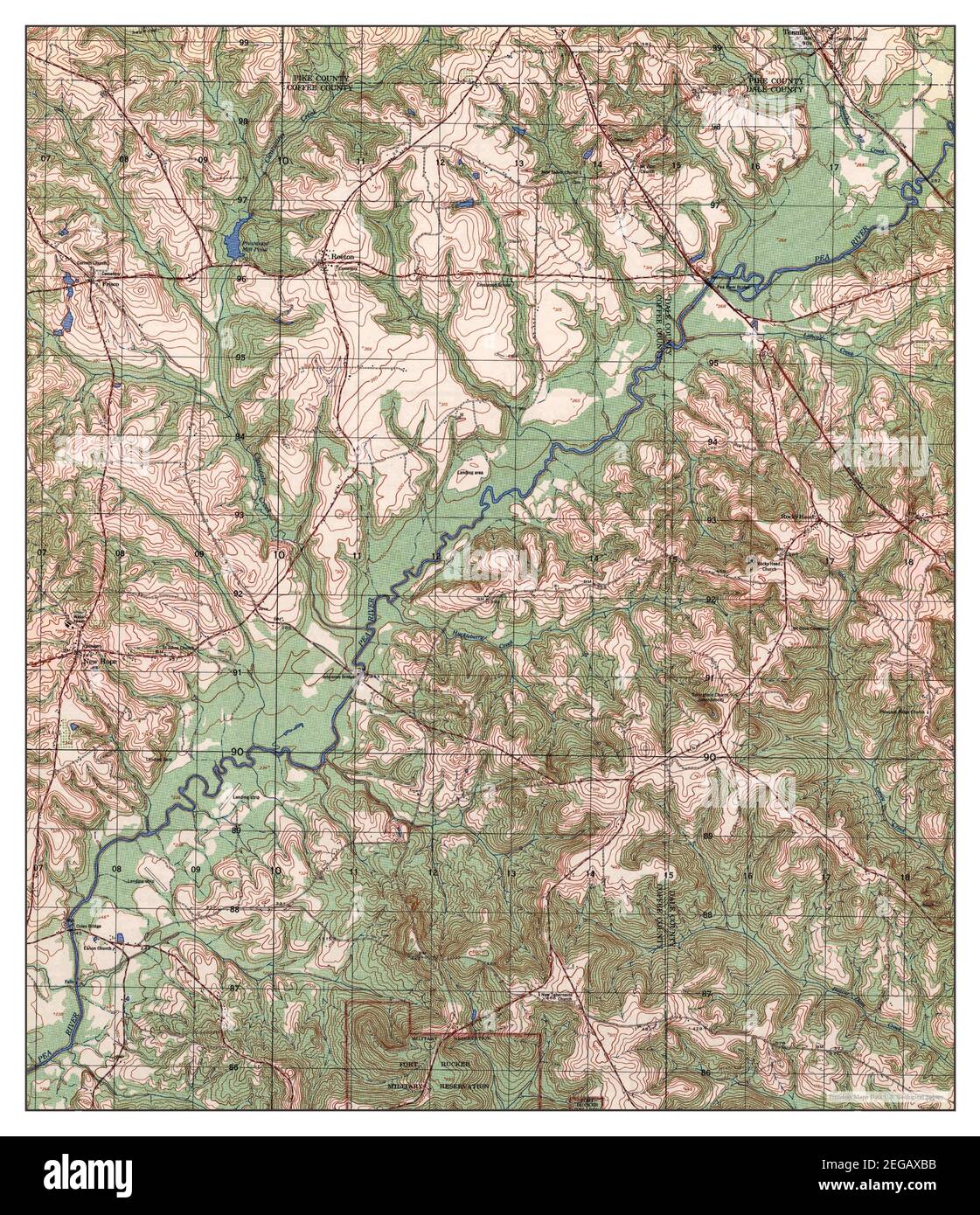 Brundidge SE, Alabama, map 1962, 1:25000, United States of America by Timeless Maps, data U.S. Geological Survey Stock Photo