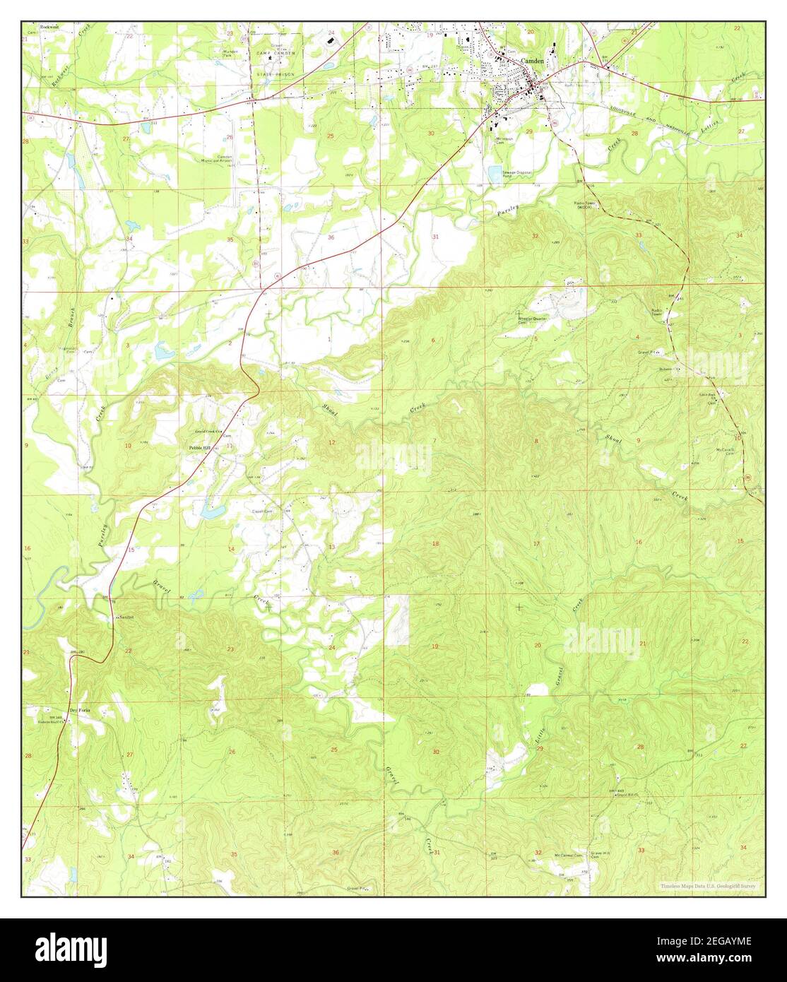 Camden alabama map hires stock photography and images Alamy