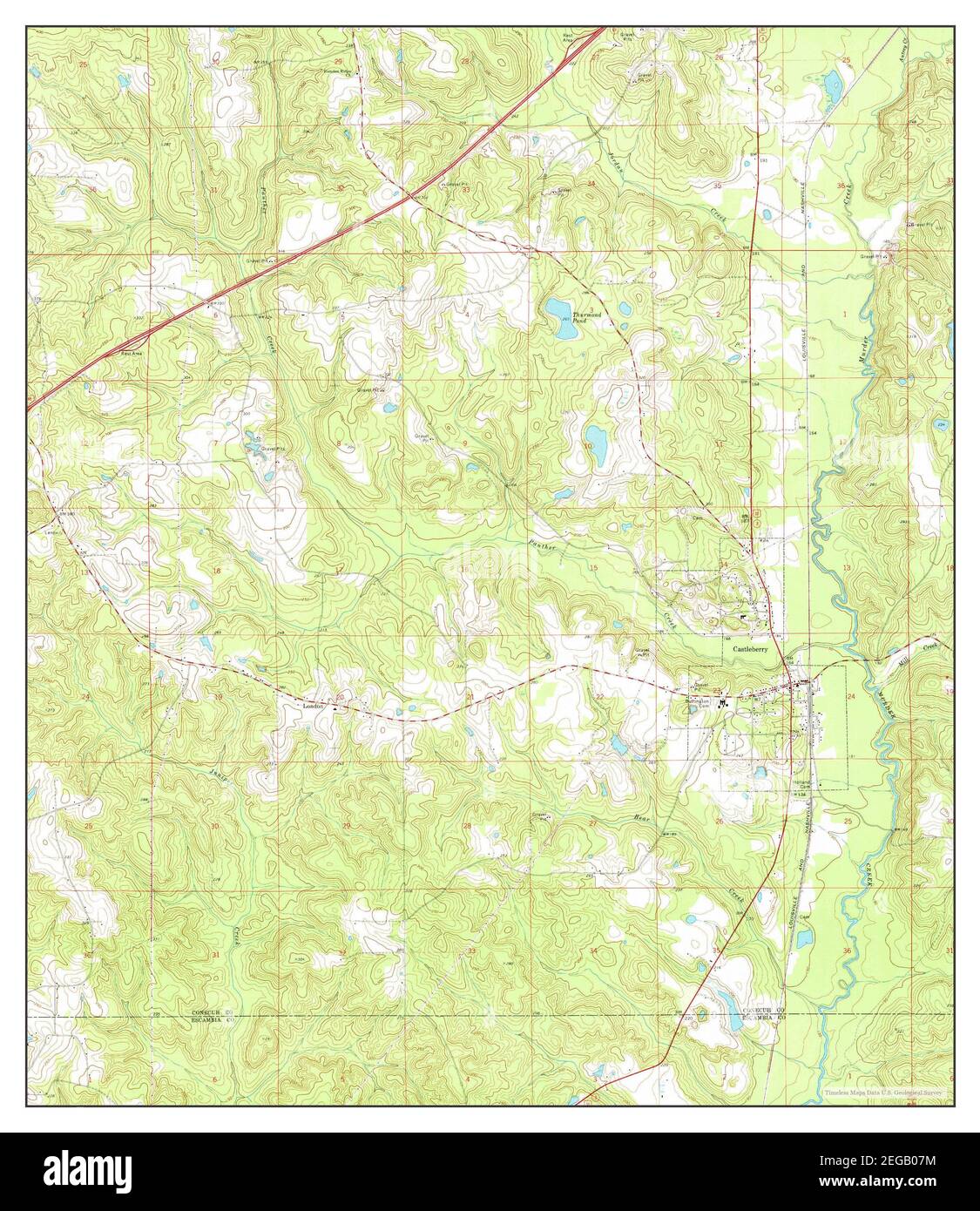 Castleberry, Alabama, map 1971, 124000, United States of America by Timeless Maps, data U.S