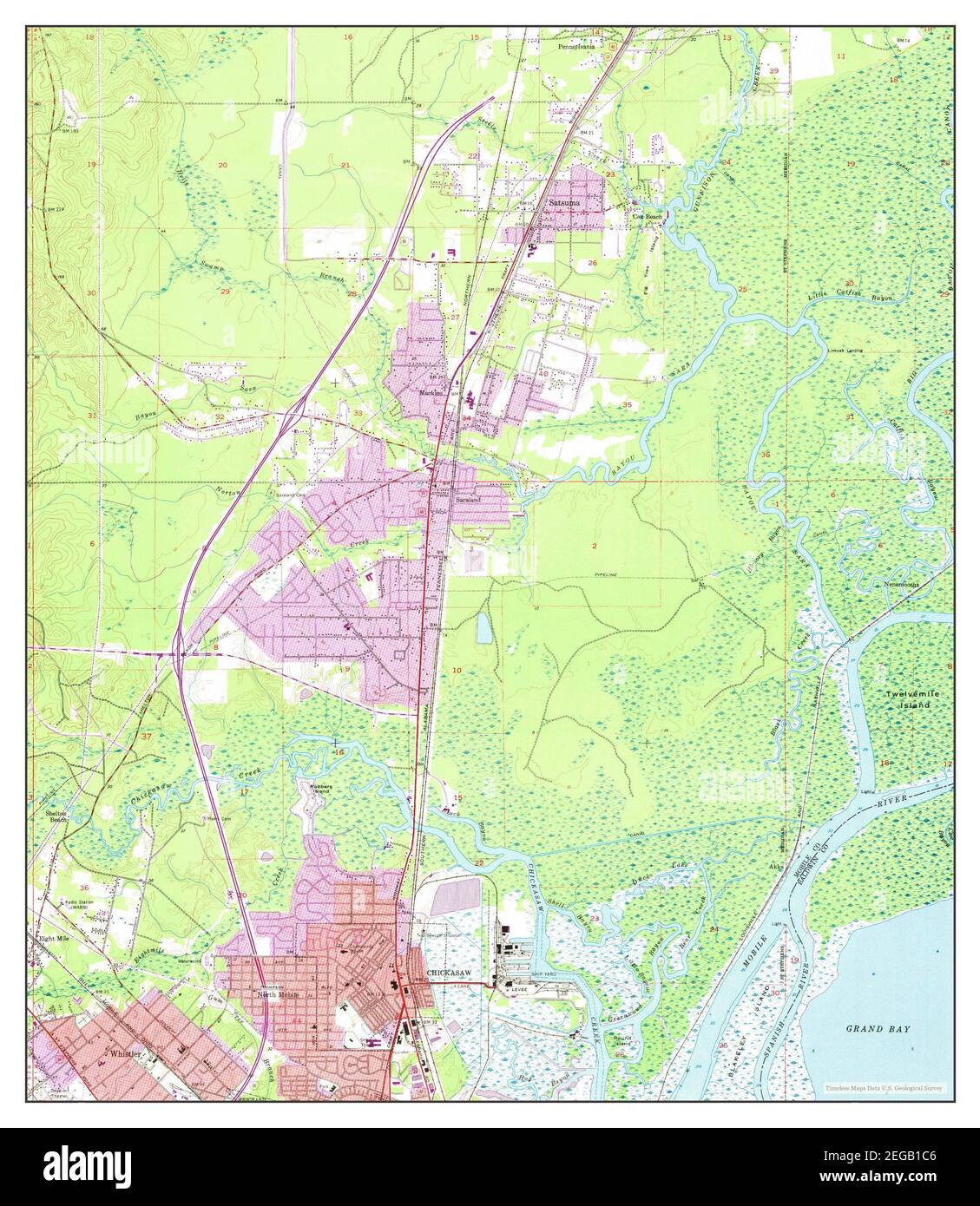 Chickasaw map hires stock photography and images Alamy