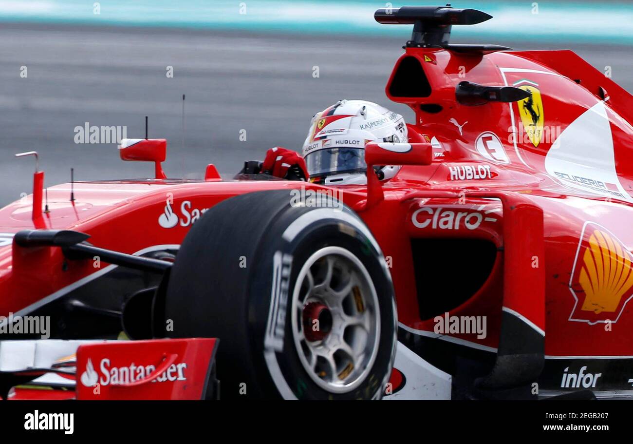 Formula One - F1 - Malaysian Grand Prix 2015 - Sepang International Circuit, Kuala Lumpur, Malaysia - 29/3/15  Ferrari's Sebastian Vettel in action during the race  Reuters / Olivia Harris  Livepic Stock Photo
