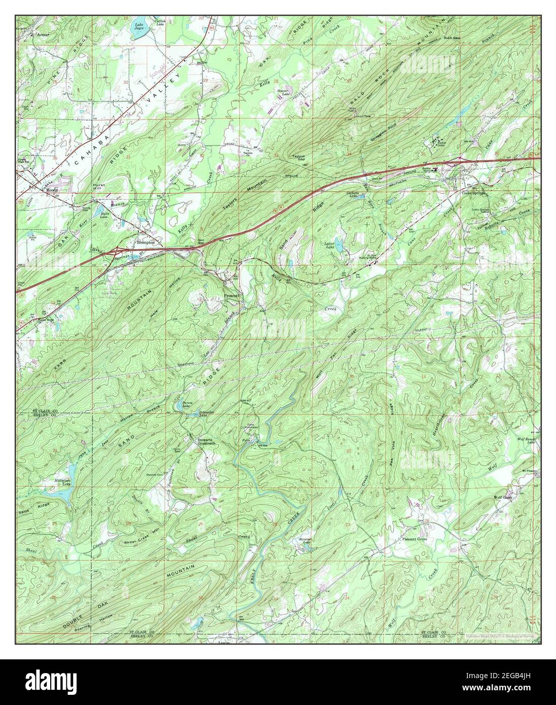Cooks Springs, Alabama, map 1962, 1:24000, United States of America by ...