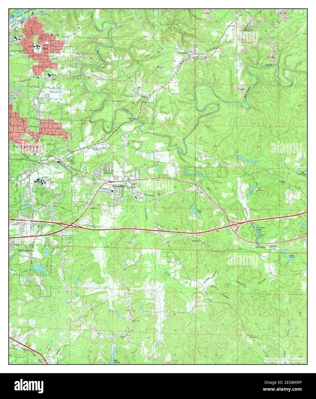 Cottondale, Alabama, map 1969, 124000, United States of America by