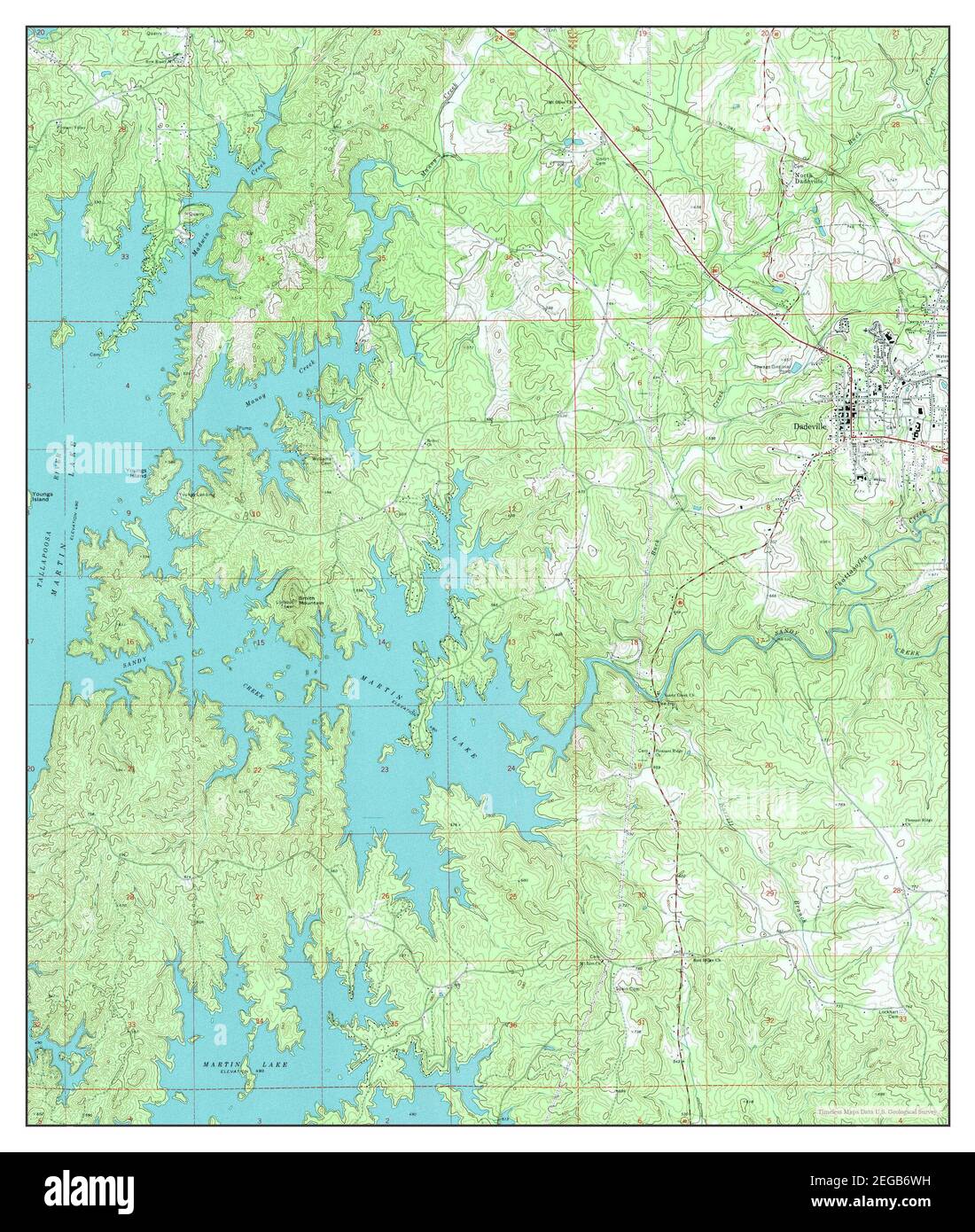 Dadeville, Alabama, map 1971, 124000, United States of America by