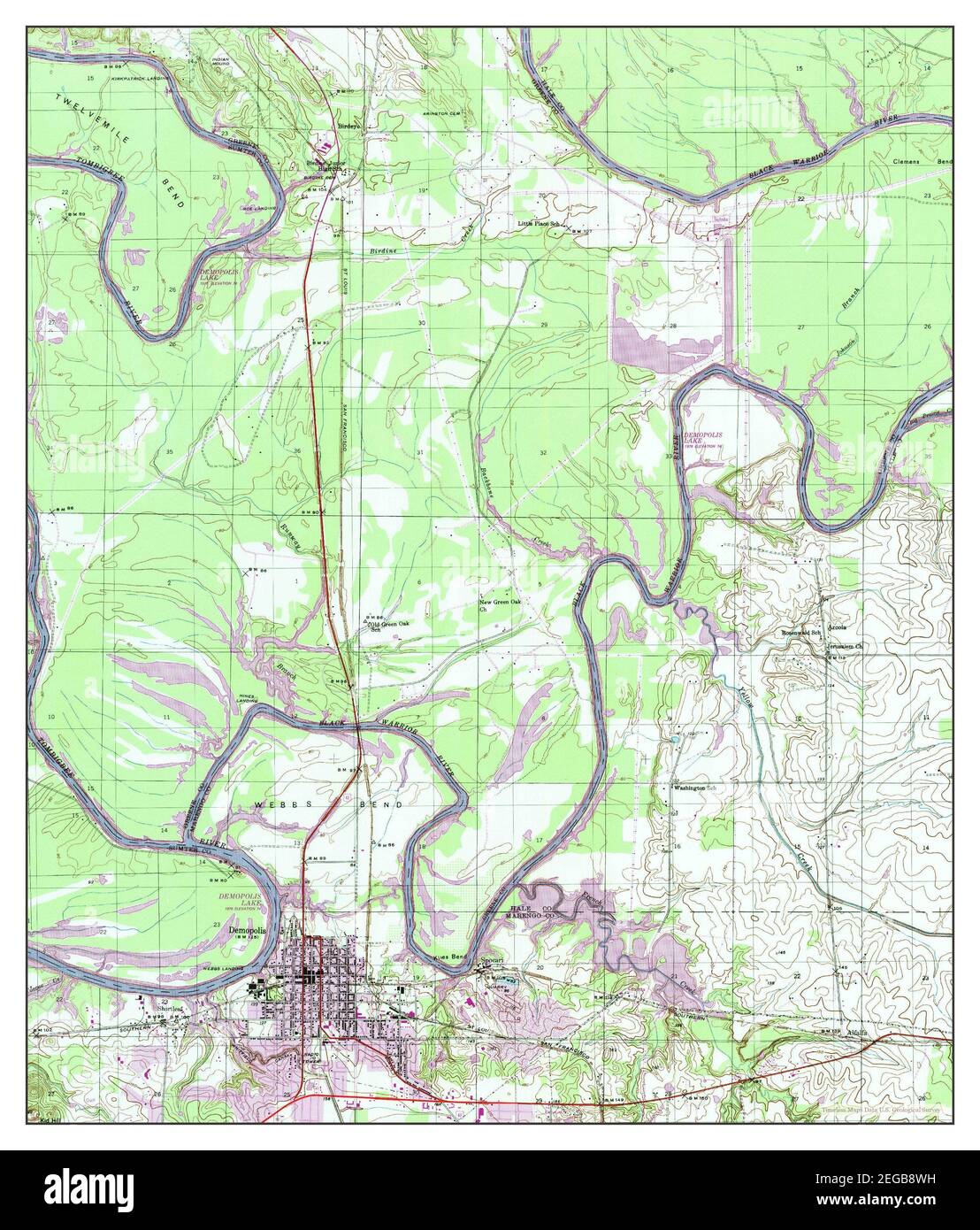 Demopolis, Alabama, map 1946, 124000, United States of America by