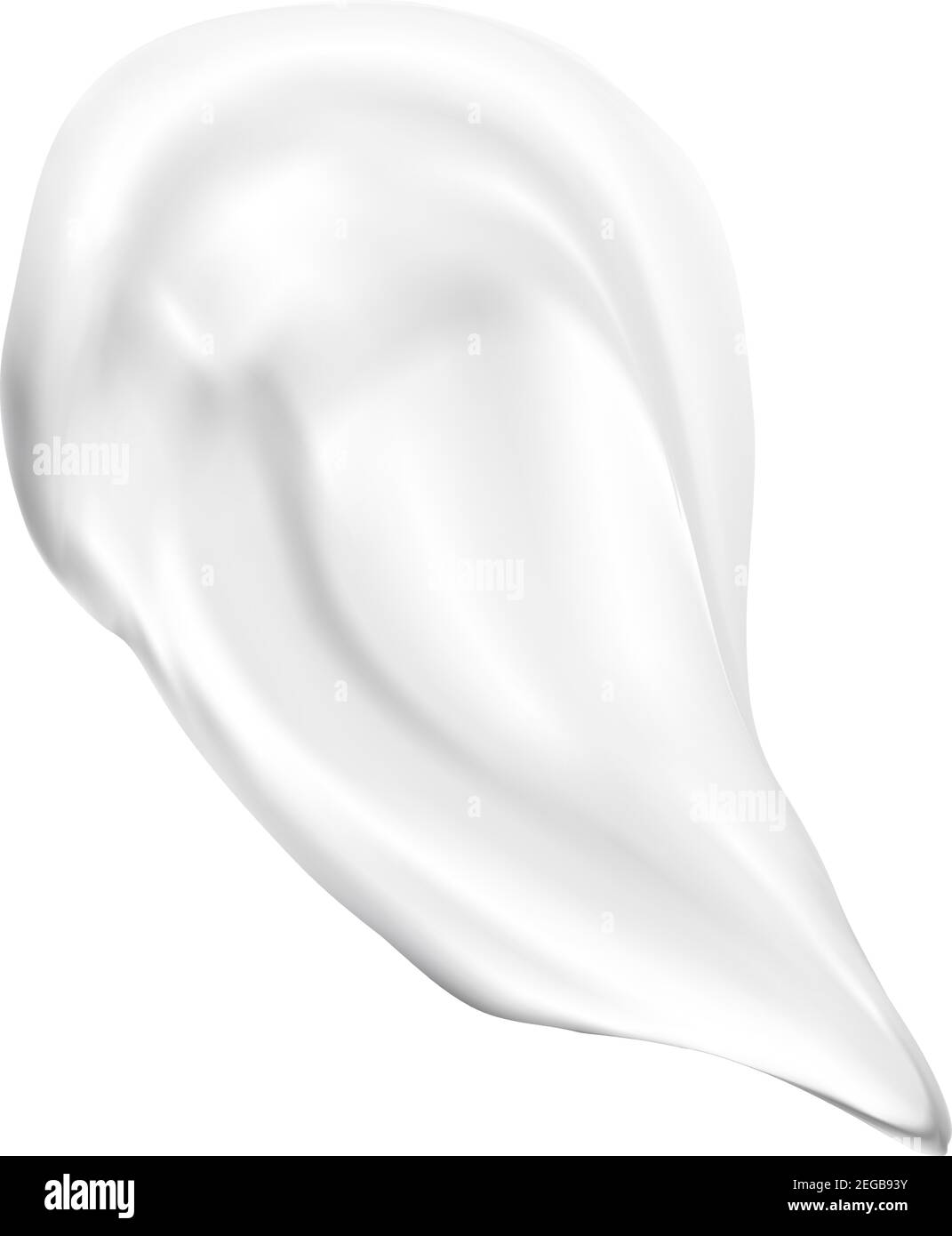 Cosmetic cream smear. White gel moisturizer texture. Lotion drop sample