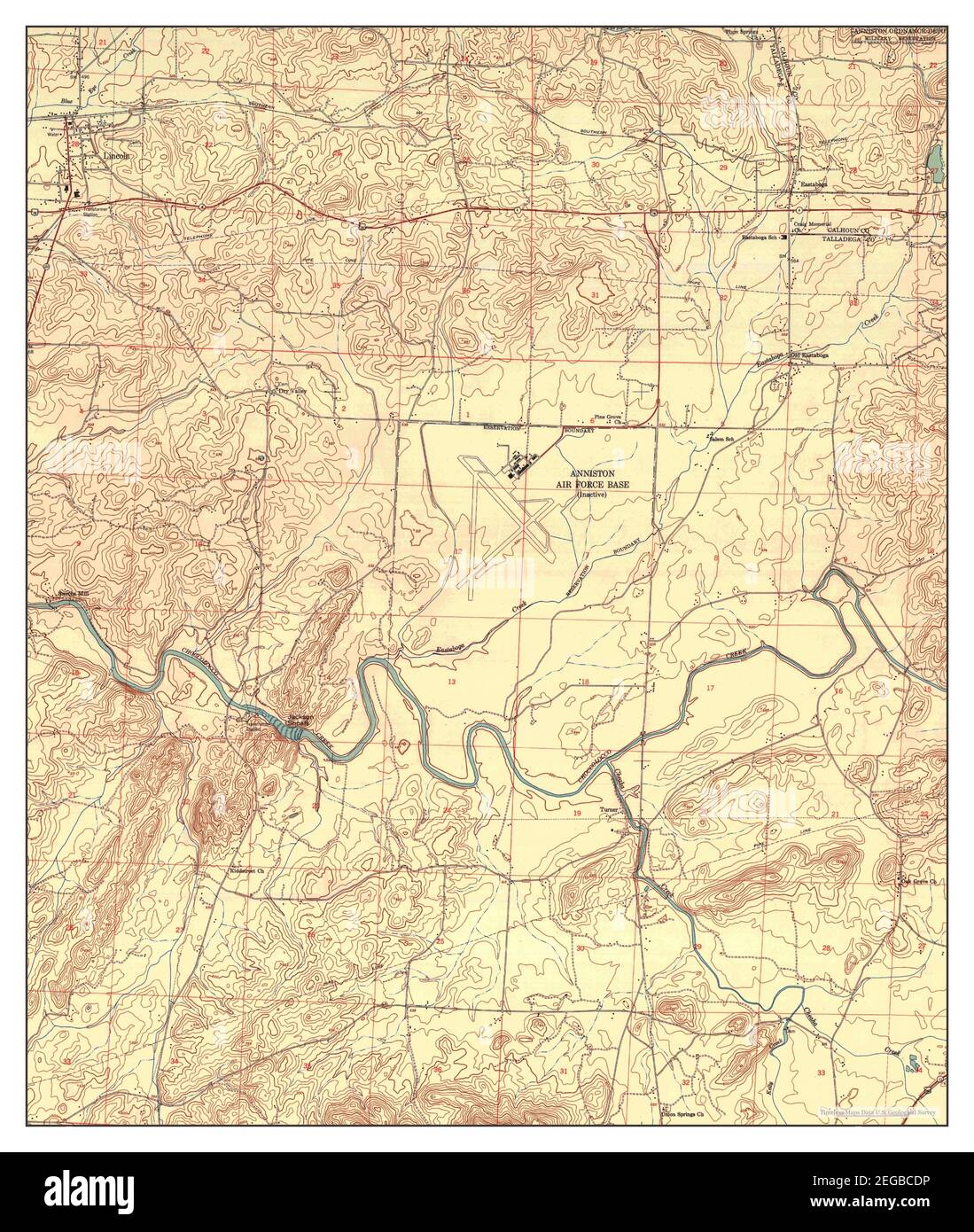 Eastaboga, Alabama, map 1947, 124000, United States of America by