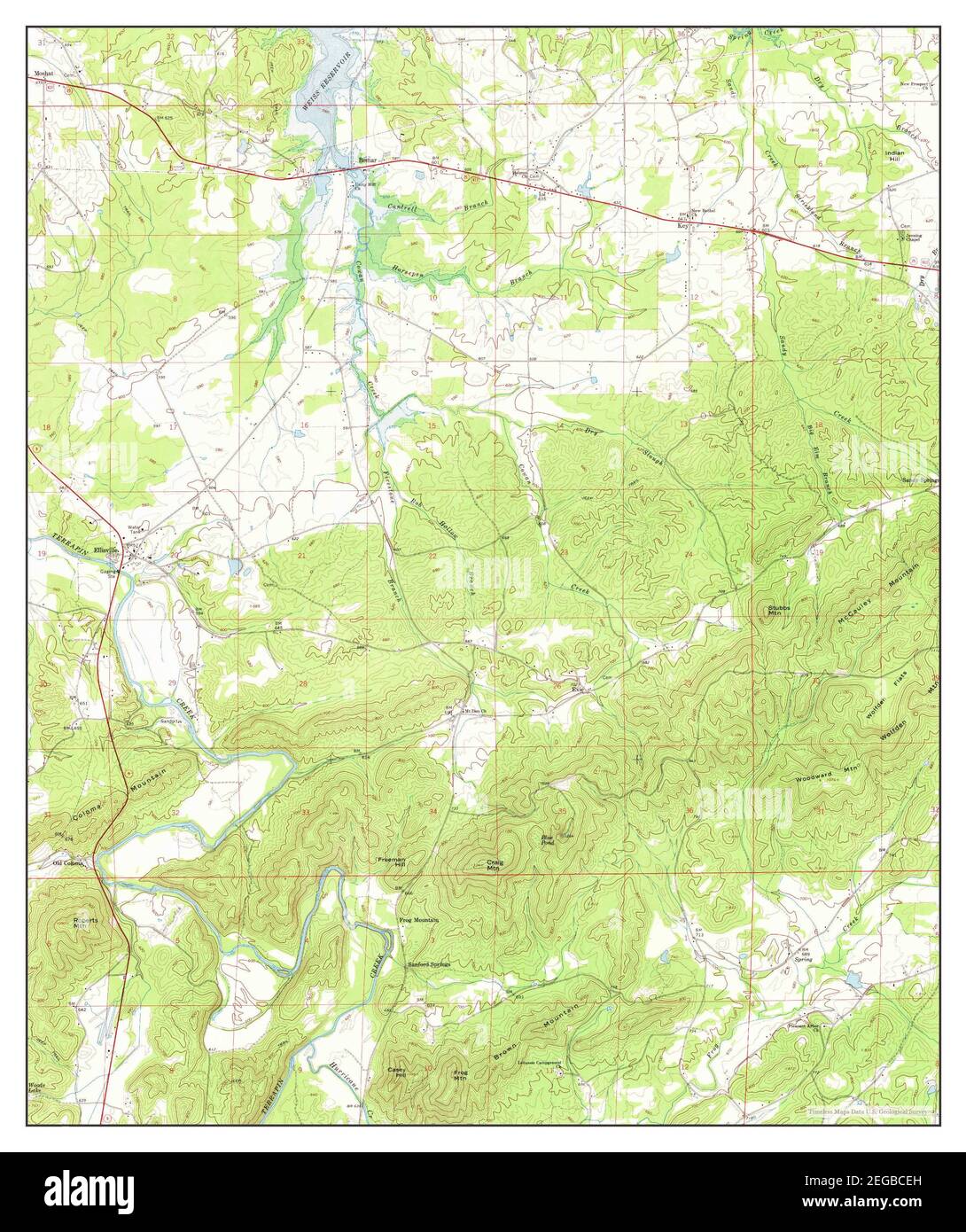 Ellisville, Alabama, map 1967, 124000, United States of America by