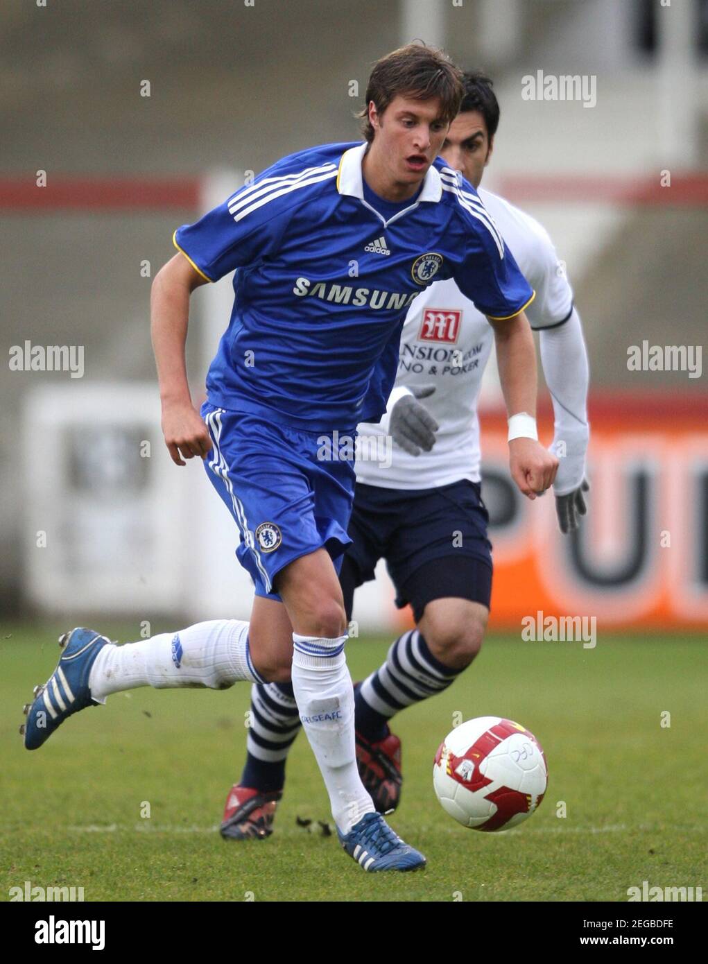 Football Chelsea Reserves V Tottenham Hotspur Reserves Barclays Premier Reserve League South Griffin Park 08 09 27 4 09 Jacopo Sala Chelsea Reserves In Action Mandatory Credit Action Images Paul Childs Stock Photo Alamy