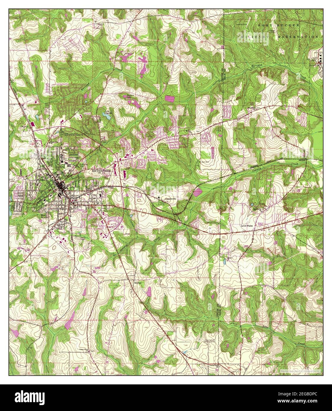 Enterprise, Alabama, map 1960, 1:24000, United States of America by 