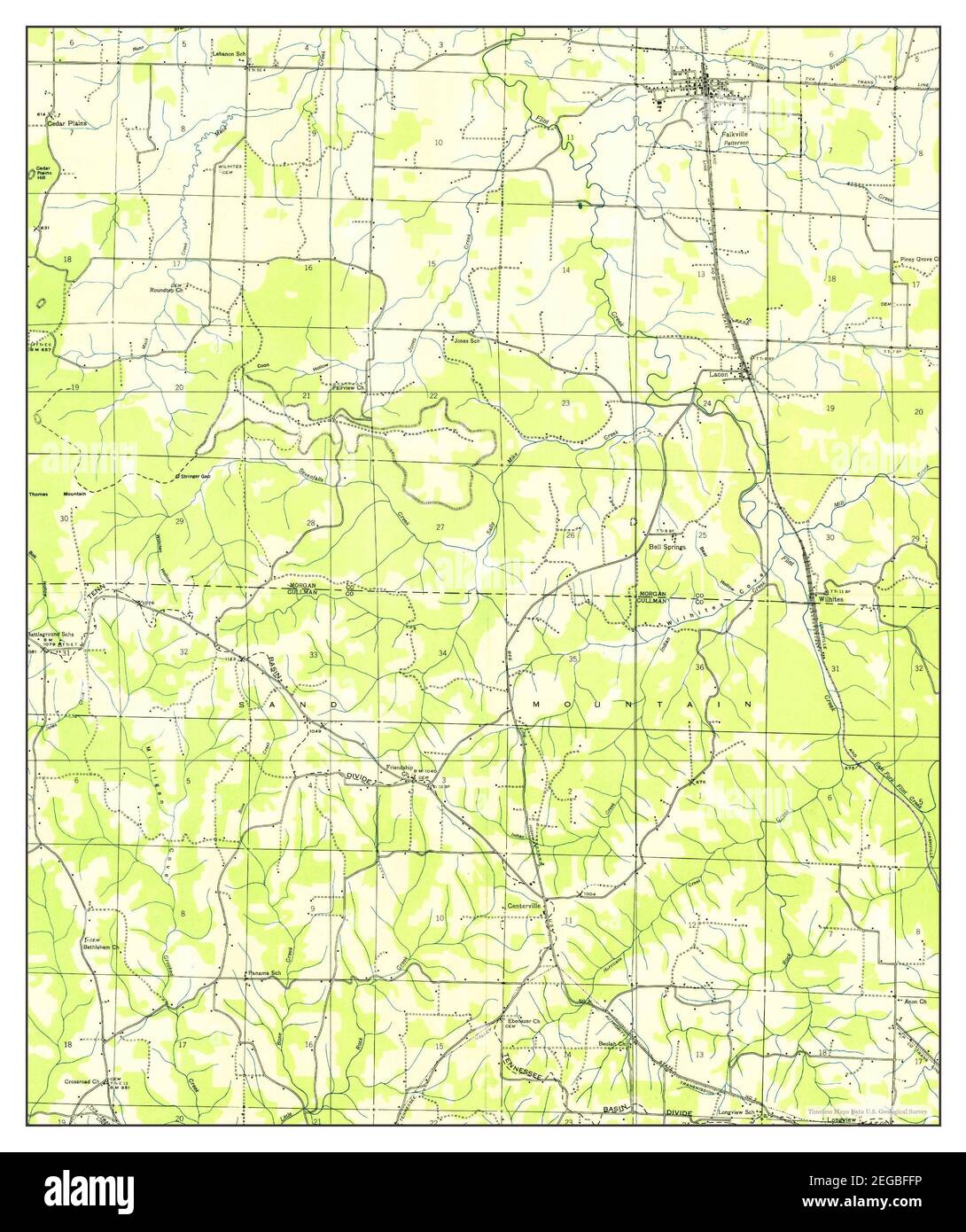 Falkville, Alabama, map 1927, 124000, United States of America by