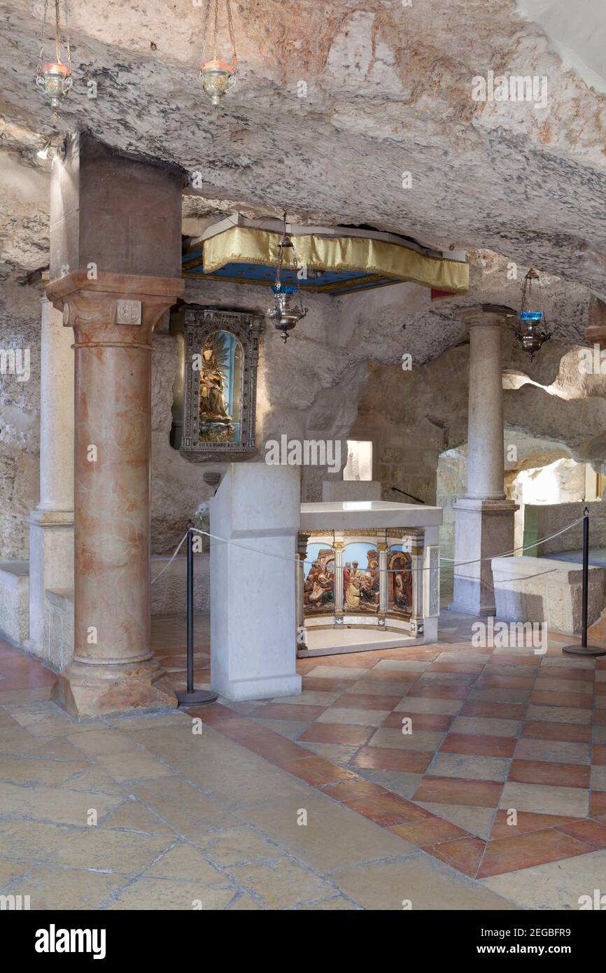 The chapel of the milk grotto , Bethlehem,  Palestine Stock Photo