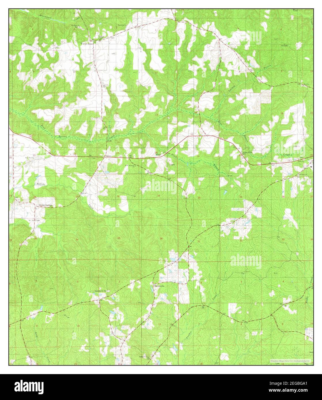 Forest Home, Alabama, map 1981, 124000, United States of America by