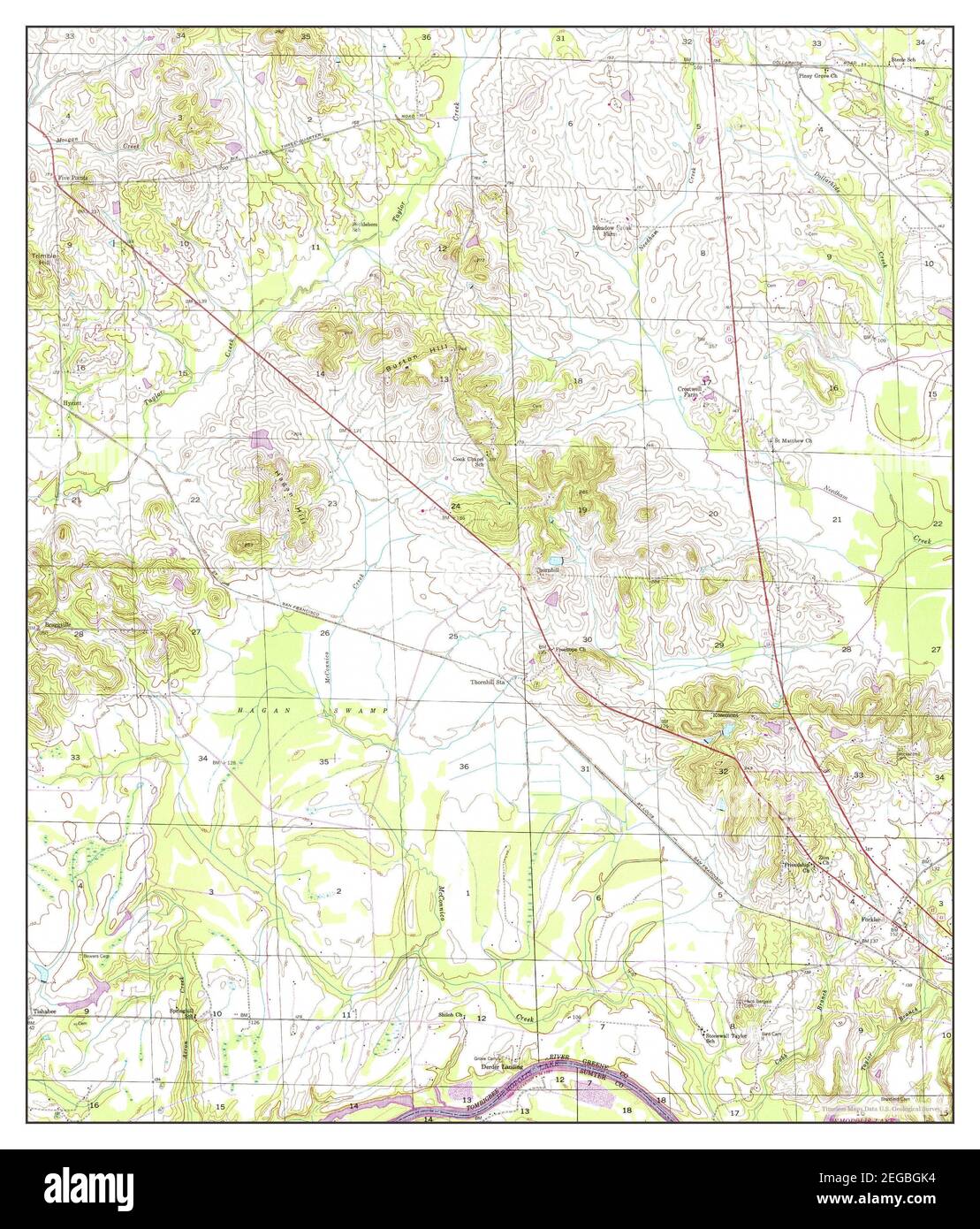 Forkland, Alabama, map 1947, 124000, United States of America by