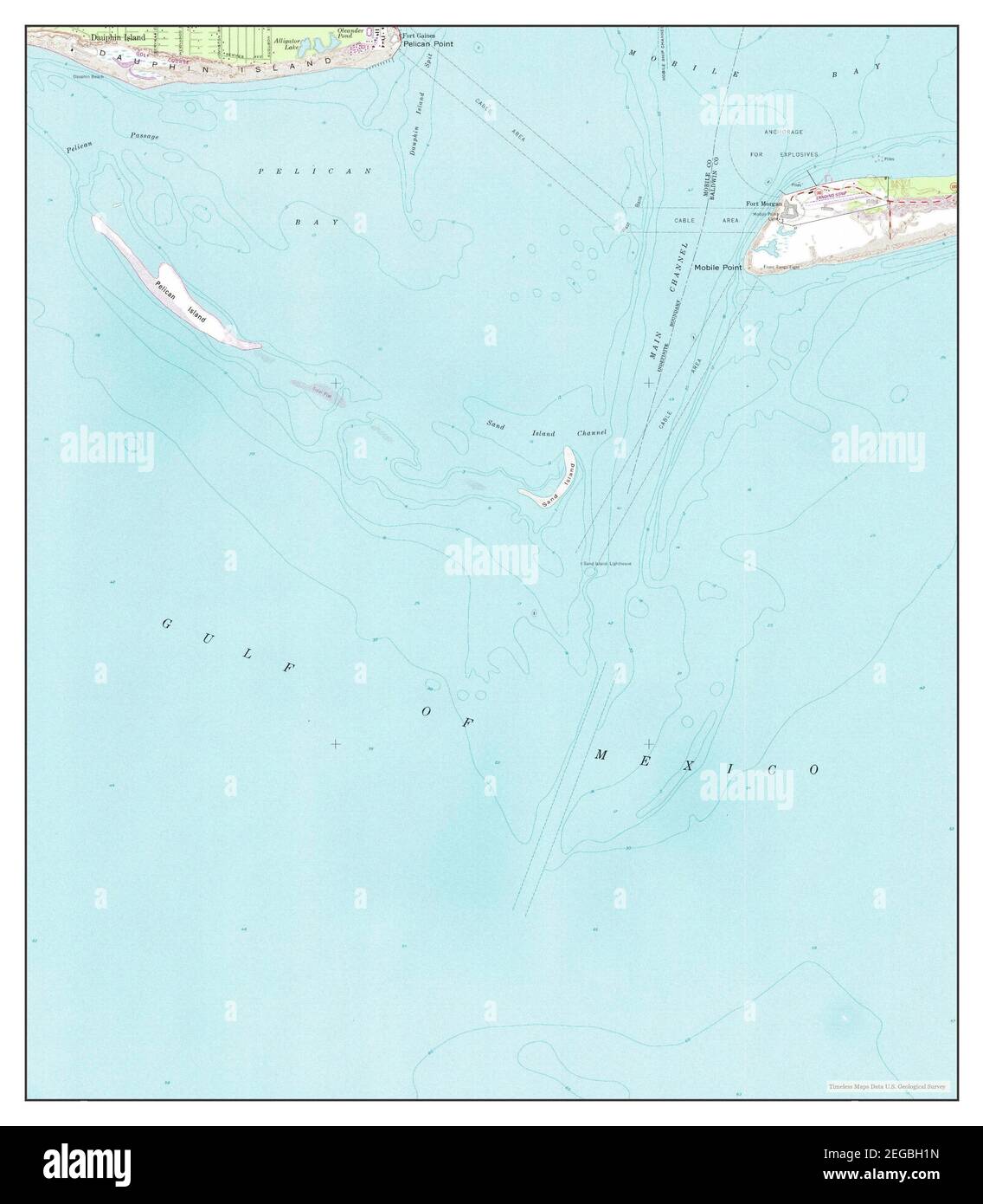 High Resolution Map of Fort Morgan