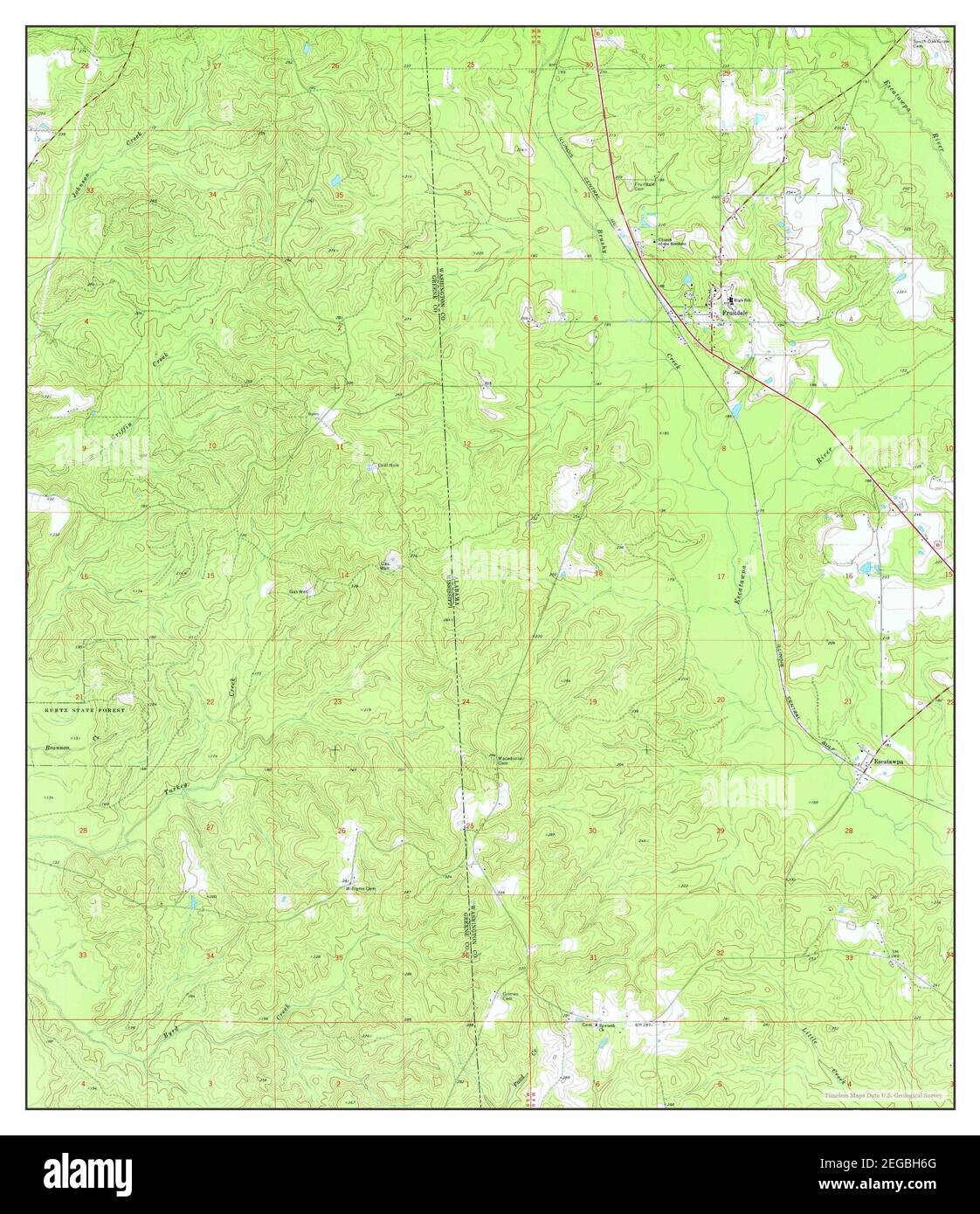 Fruitdale, Alabama, map 1974, 124000, United States of America by
