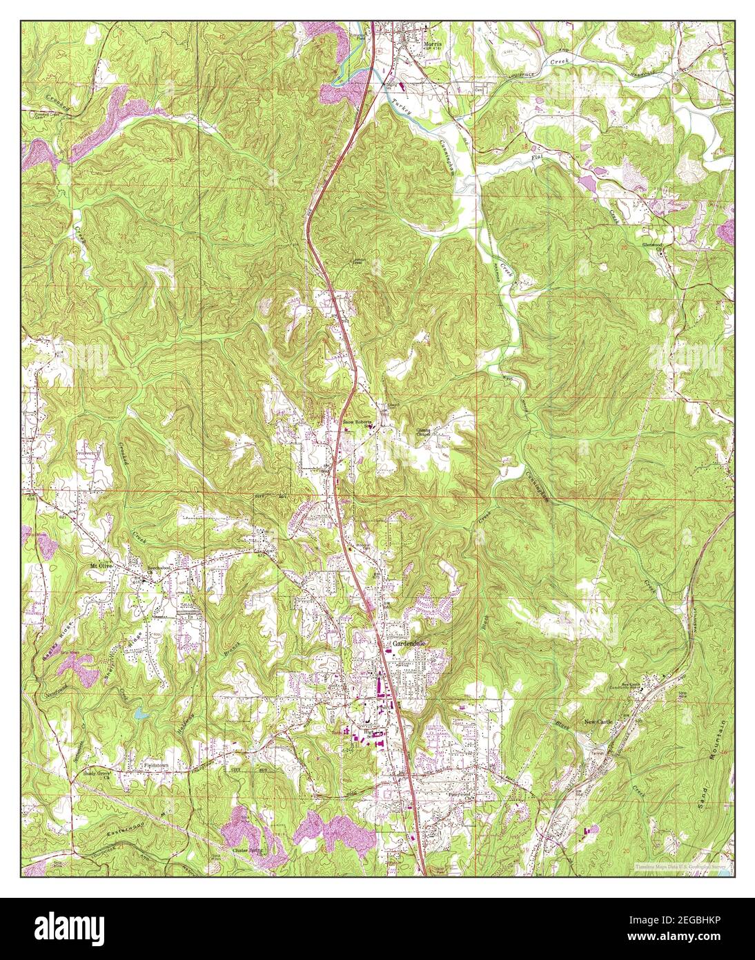 Gardendale, Alabama, map 1959, 124000, United States of America by