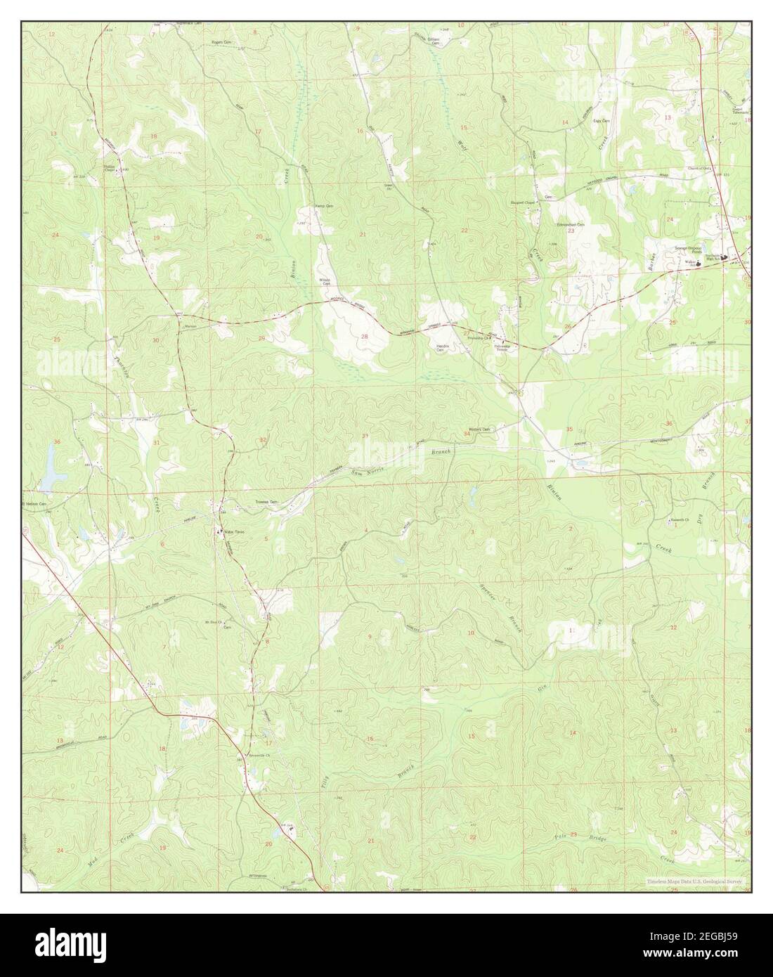 Gin Creek, Alabama, map 1978, 124000, United States of America by