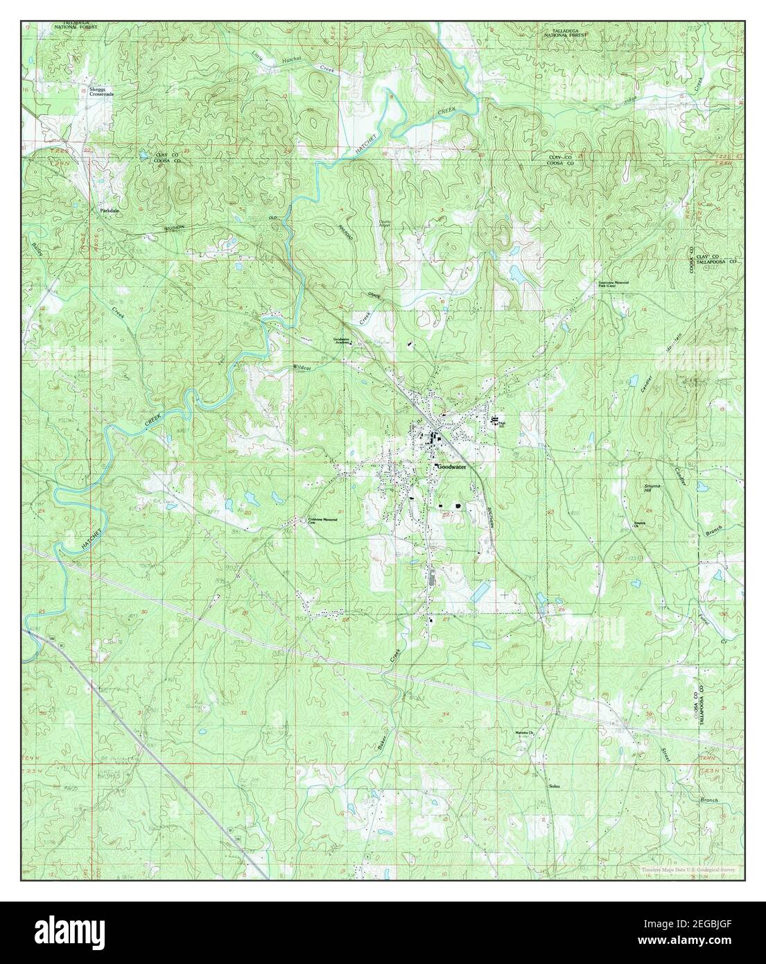 Goodwater alabama map hires stock photography and images Alamy