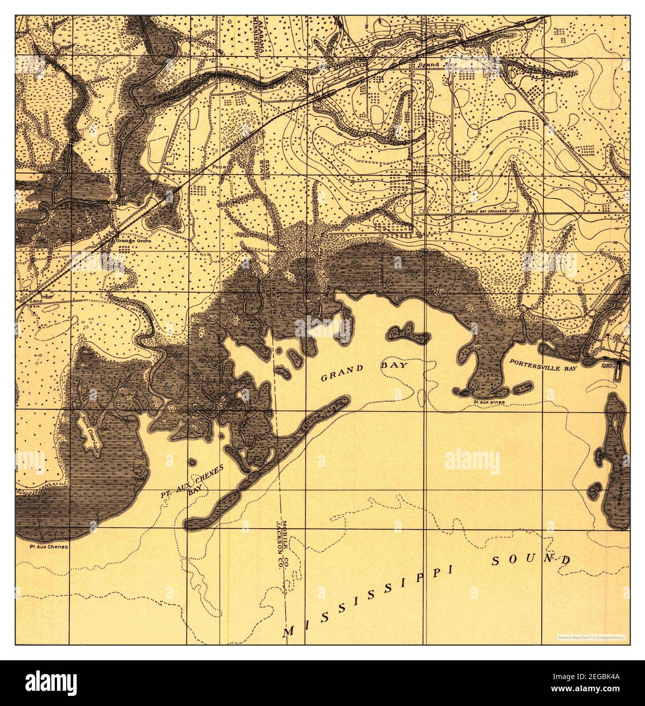 Grand Bay Alabama Map Grand Bay, Alabama, Map 1921, 1:62500, United States Of America By Timeless  Maps, Data U.s. Geological Survey Stock Photo - Alamy