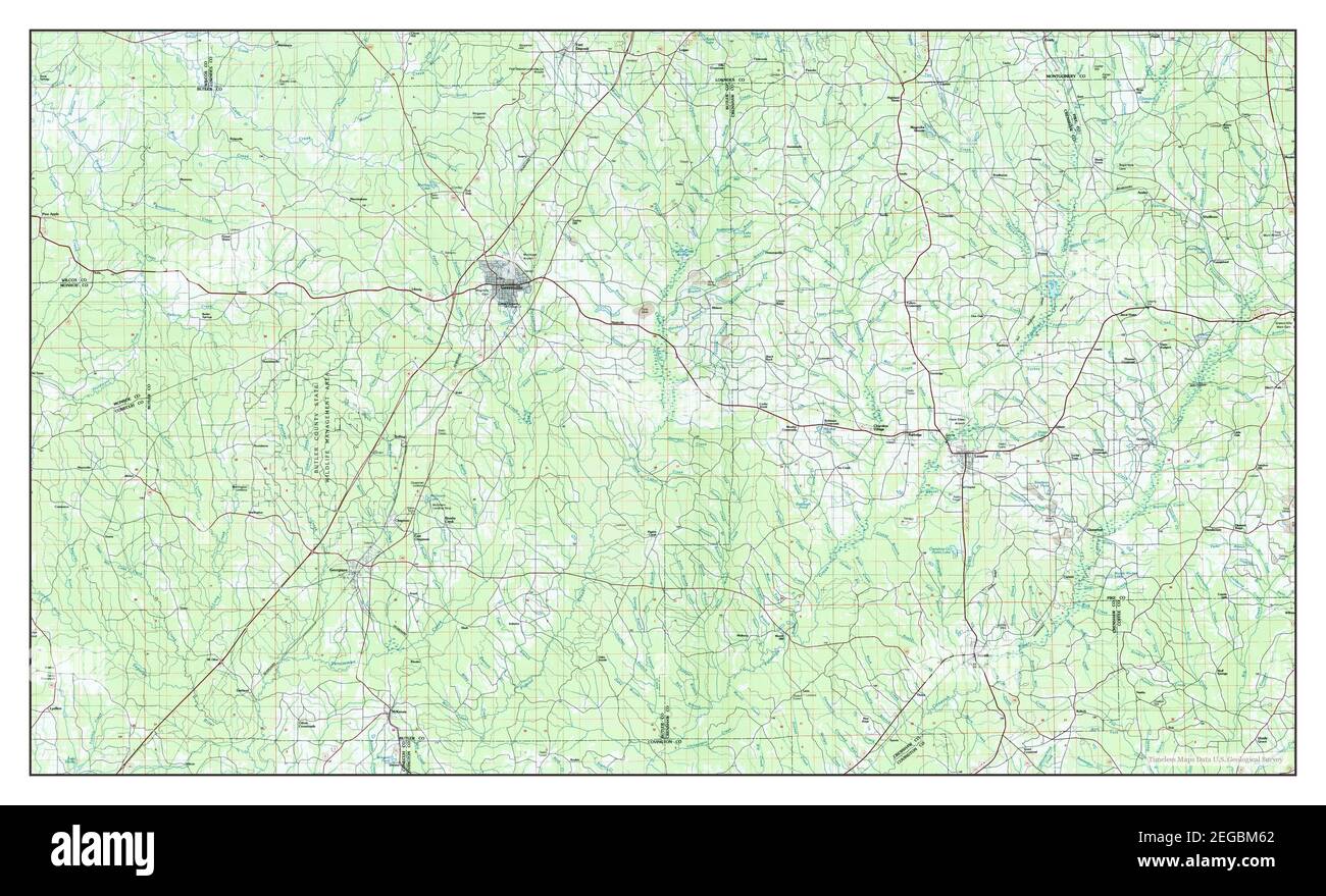 Greenville, Alabama, map 1986, 1100000, United States of America by