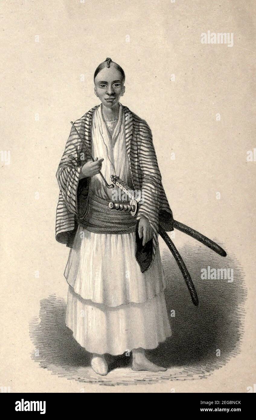 Japanese Man, circa 1848 Stock Photo - Alamy