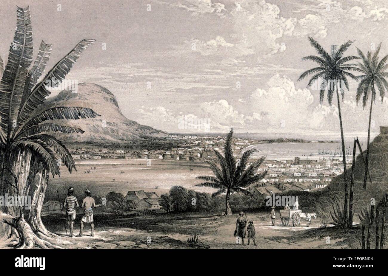 Port Louis - Mauritius, 1848 Stock Photo