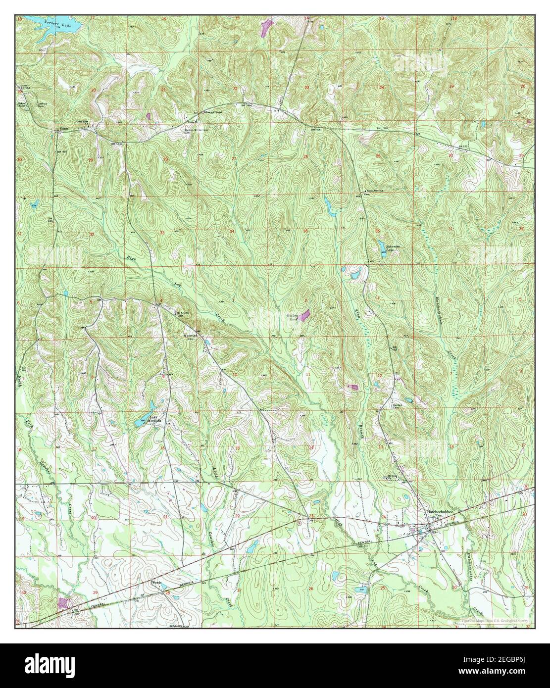 Hatchechubbee, Alabama, map 1973, 124000, United States of America by