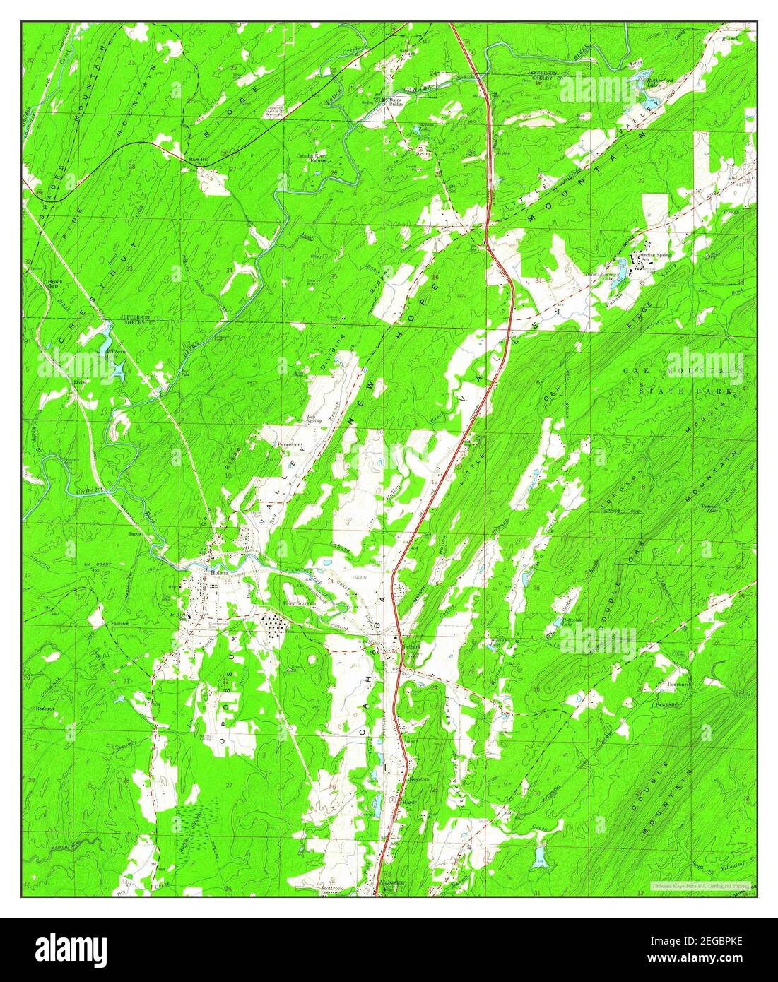 Helena, Alabama, map 1959, 124000, United States of America by