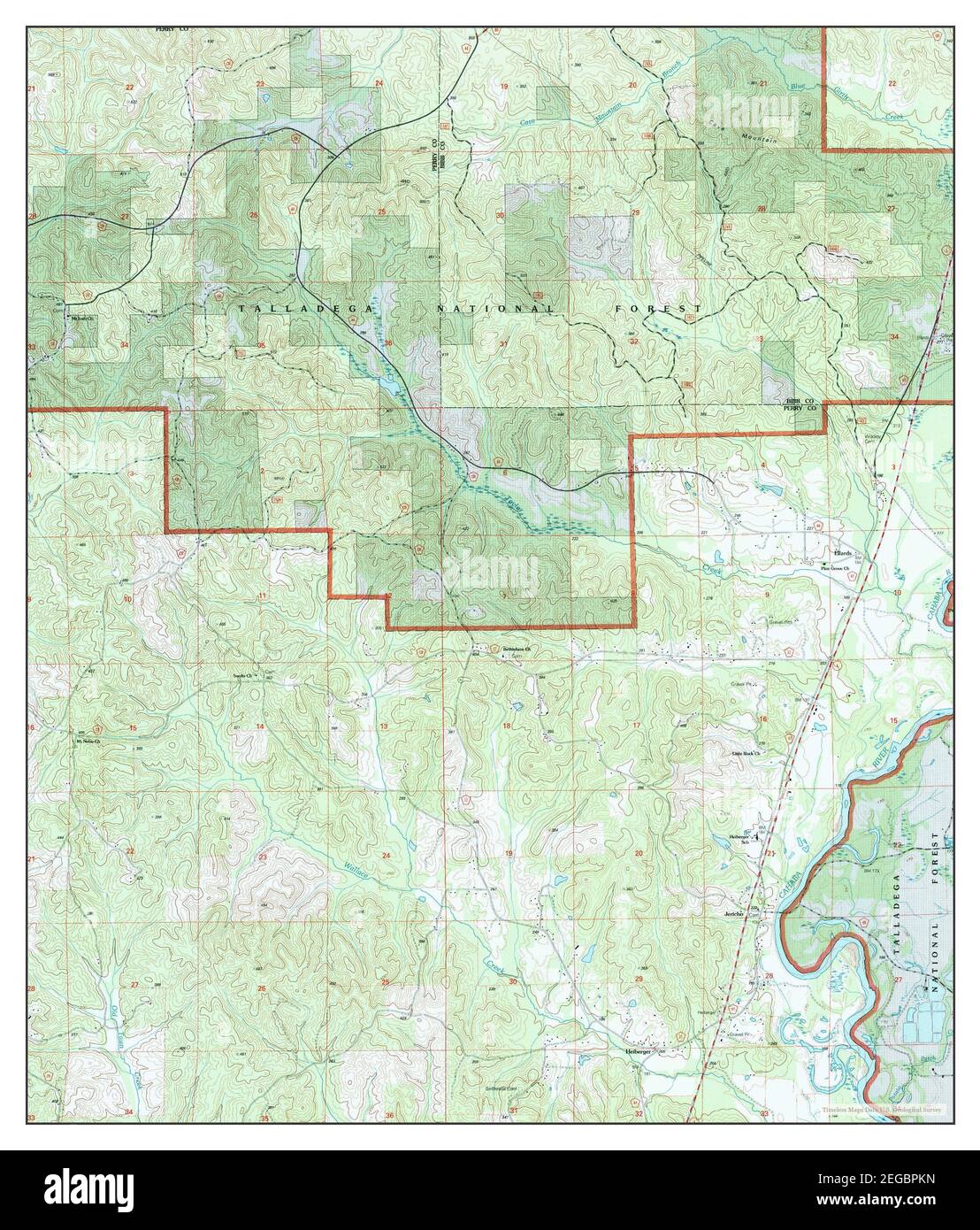 Heiberger, Alabama, map 2002, 124000, United States of America by