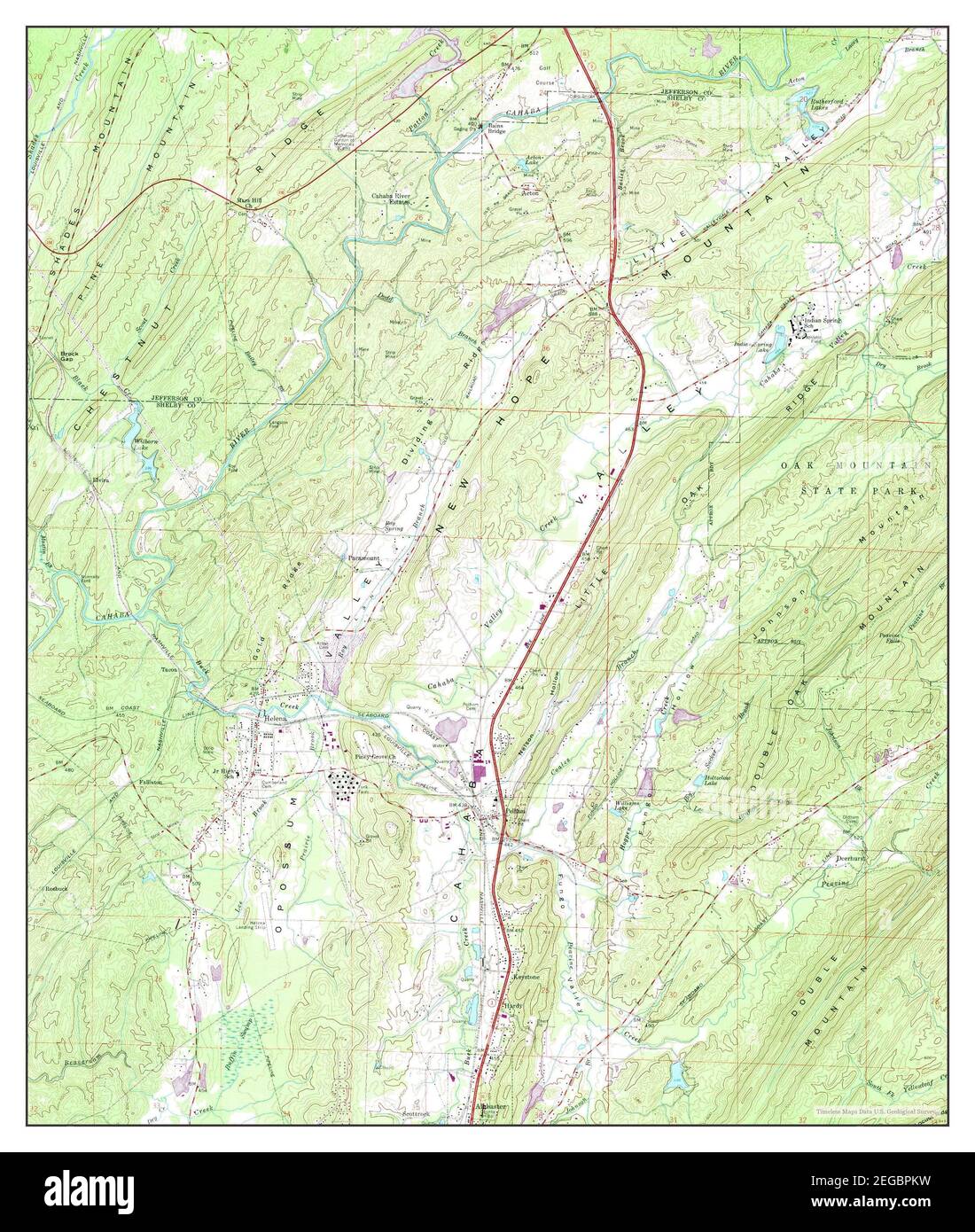 Helena, Alabama, map 1959, 124000, United States of America by