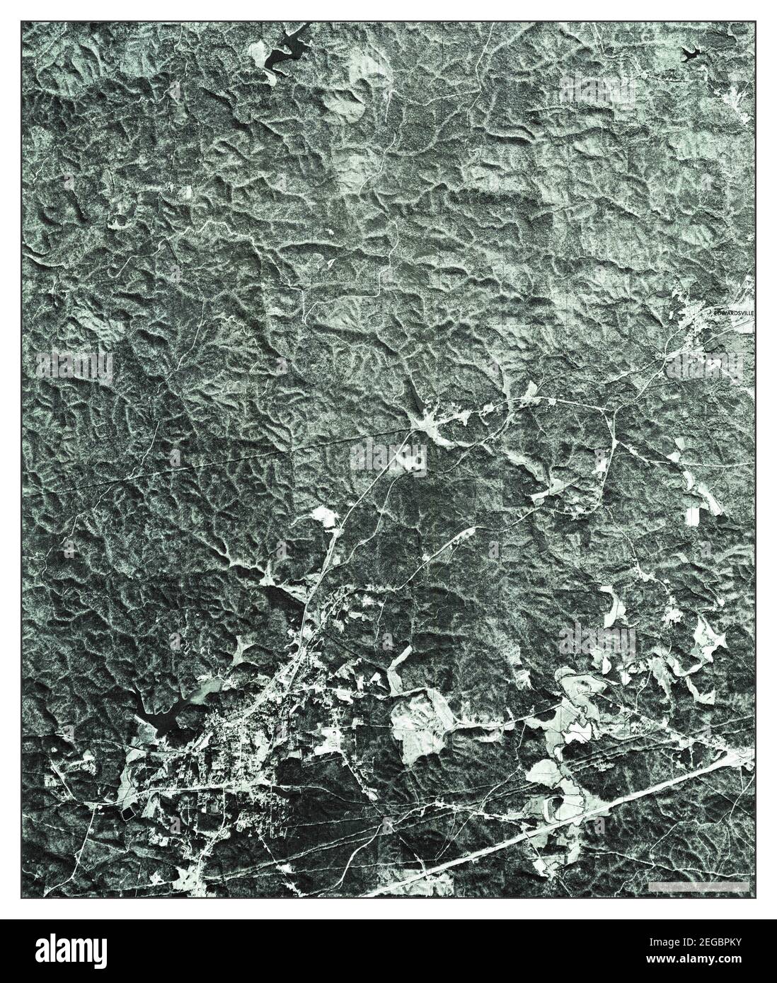 Heflin, Alabama, map 1975, 124000, United States of America by