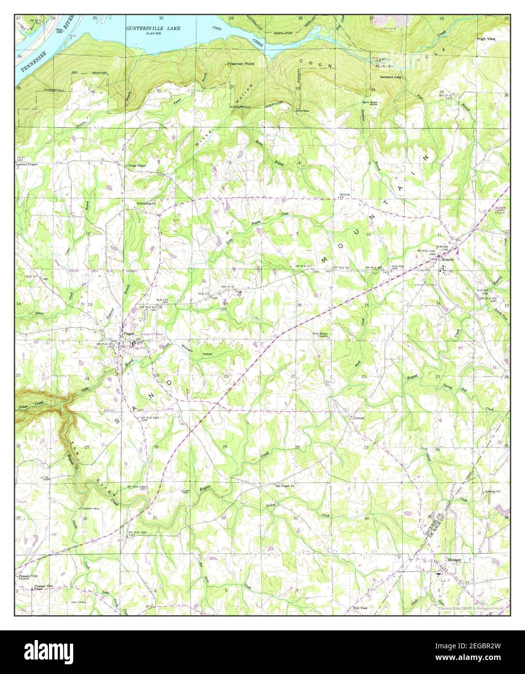 Henagar, Alabama, map 1947, 124000, United States of America by