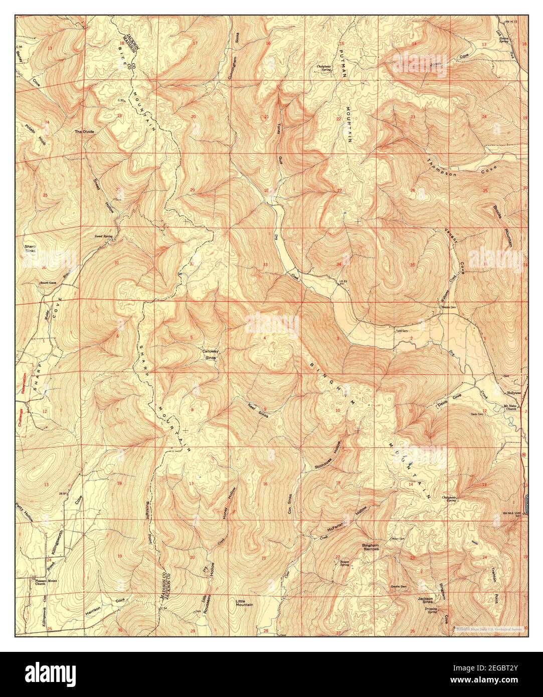 Hollytree, Alabama, map 1951, 124000, United States of America by Timeless Maps, data U.S