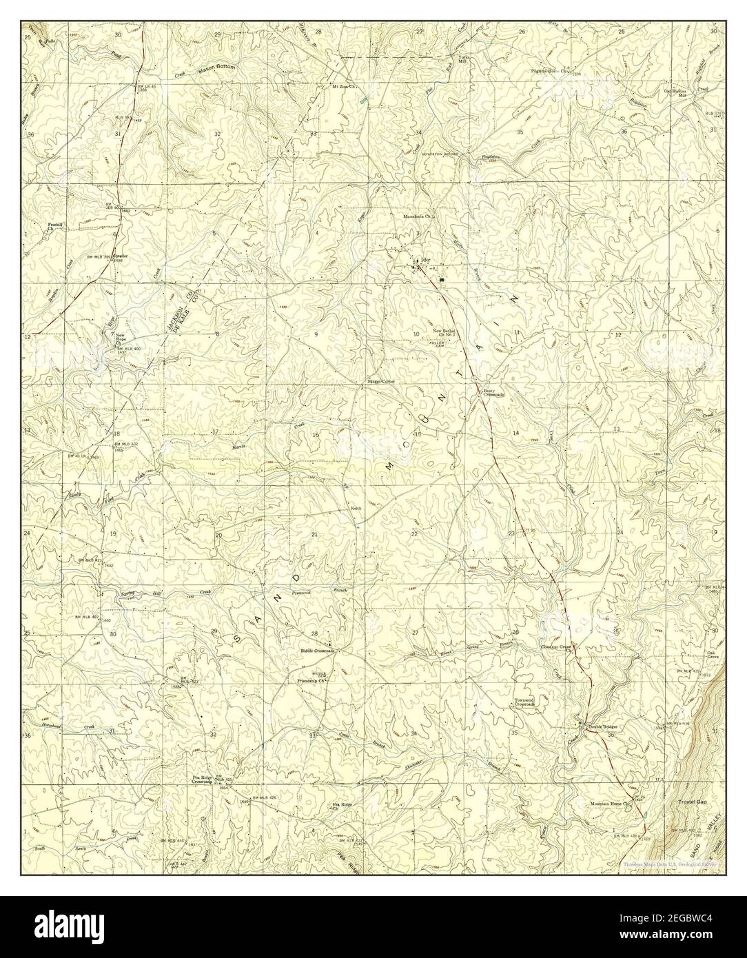 Ider, Alabama, map 1947, 124000, United States of America by Timeless Maps, data U.S