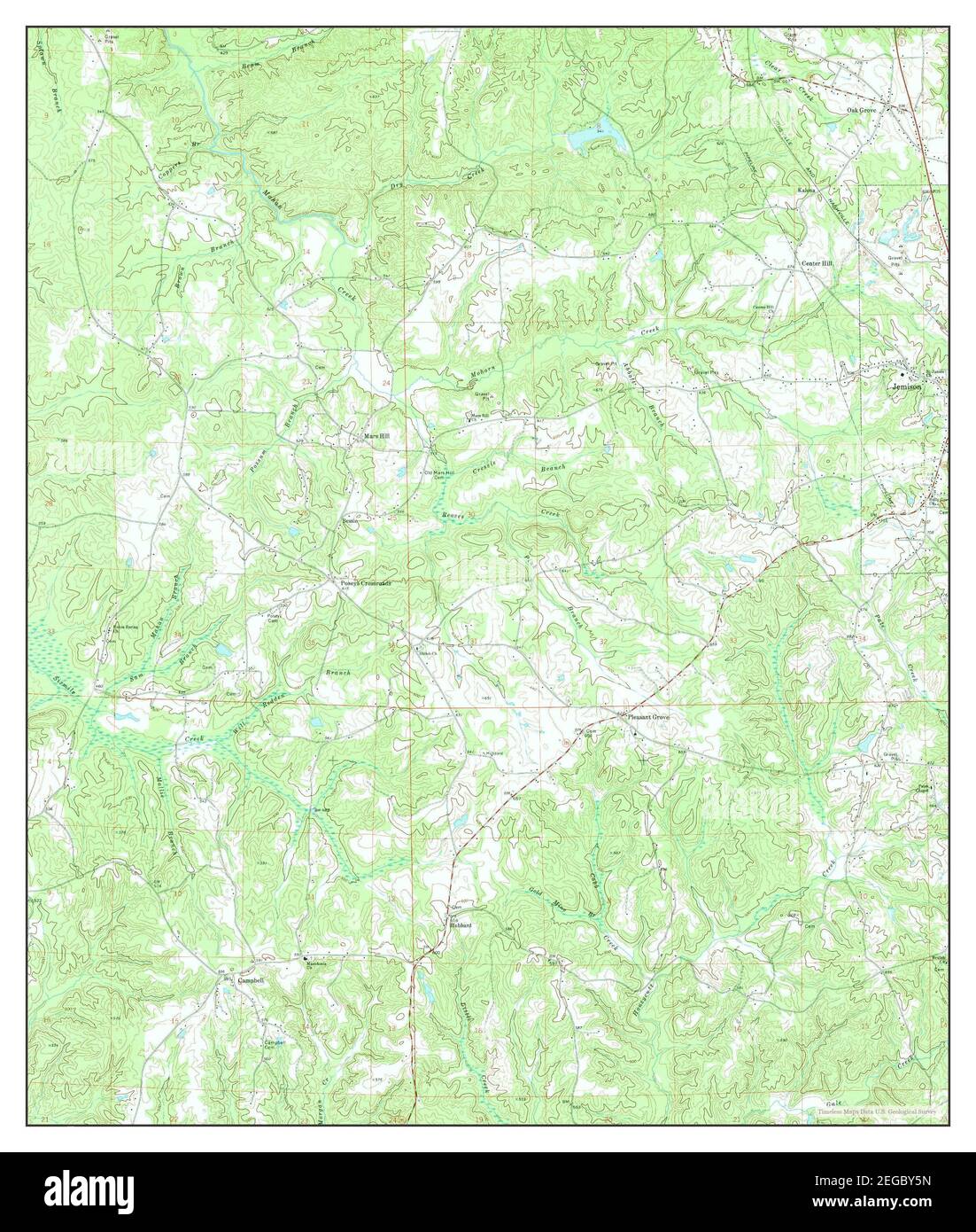 Jemison West, Alabama, map 1971, 1:24000, United States of America by Timeless Maps, data U.S. Geological Survey Stock Photo