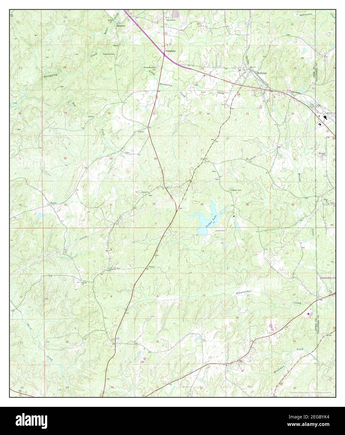 Kellyton, Alabama, map 1971, 124000, United States of America by