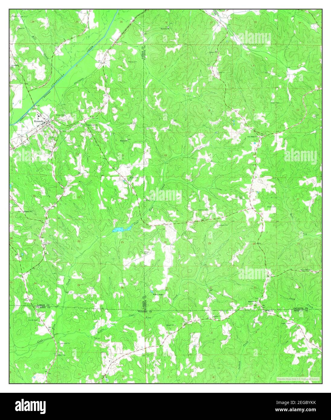 Kennedy, Alabama, map 1967, 124000, United States of America by