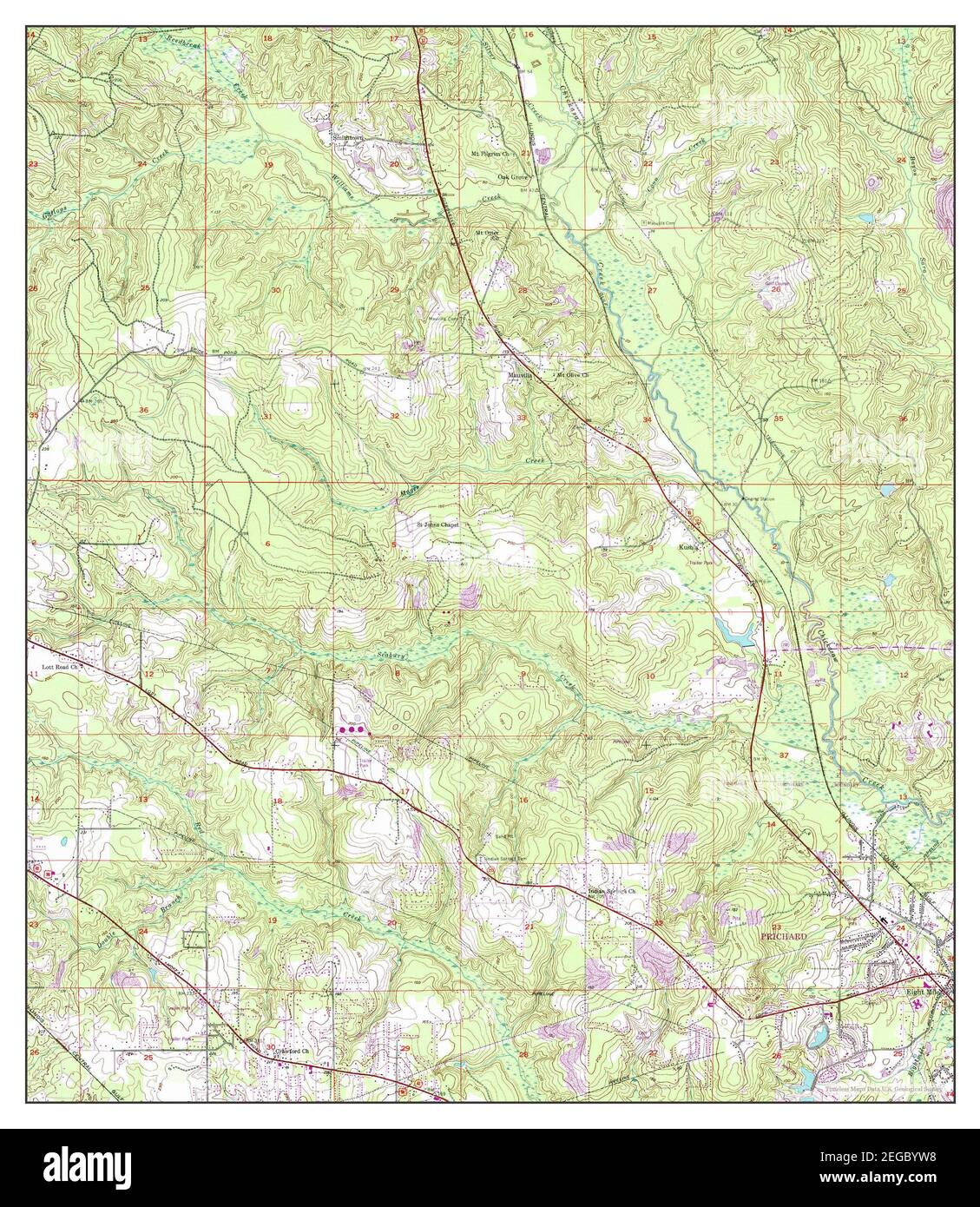 Kushla, Alabama, map 1953, 124000, United States of America by