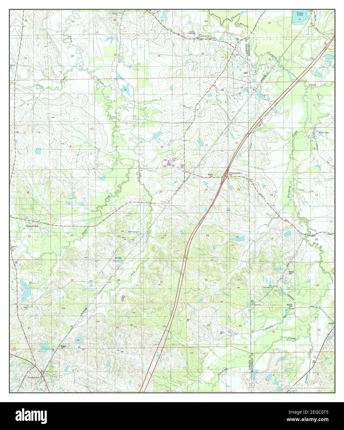 Map of letohatchee hires stock photography and images Alamy