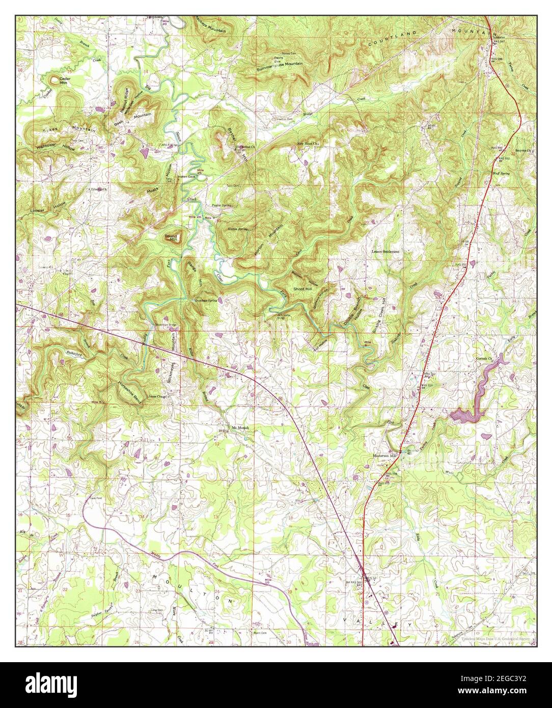 Masterson, Alabama, map 1948, 1:24000, United States of America by Timeless Maps, data U.S. Geological Survey Stock Photo